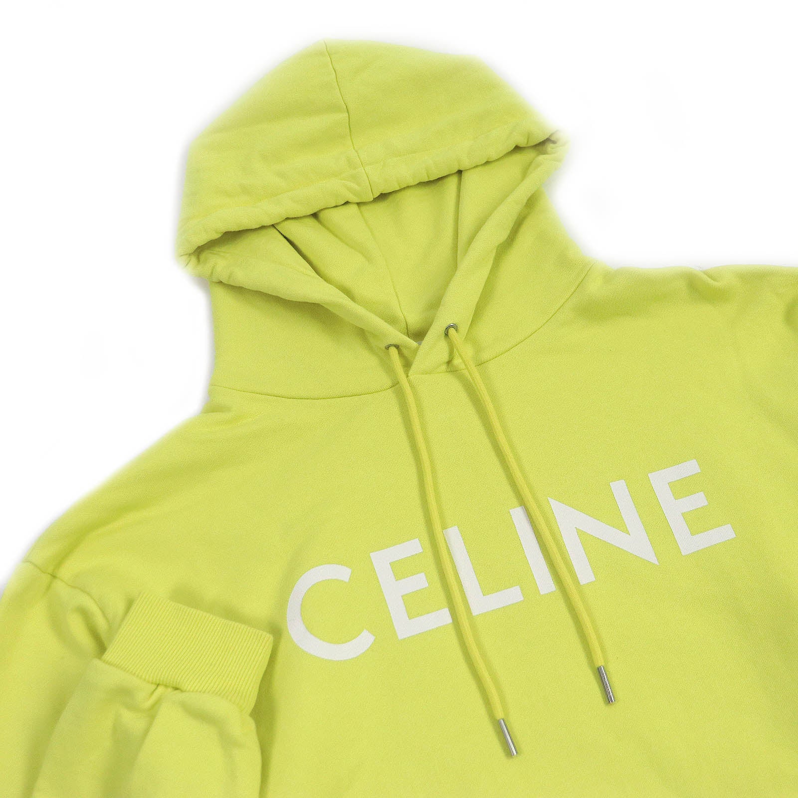 Celine Logo Print Cotton Hoodie Sweatshirt M