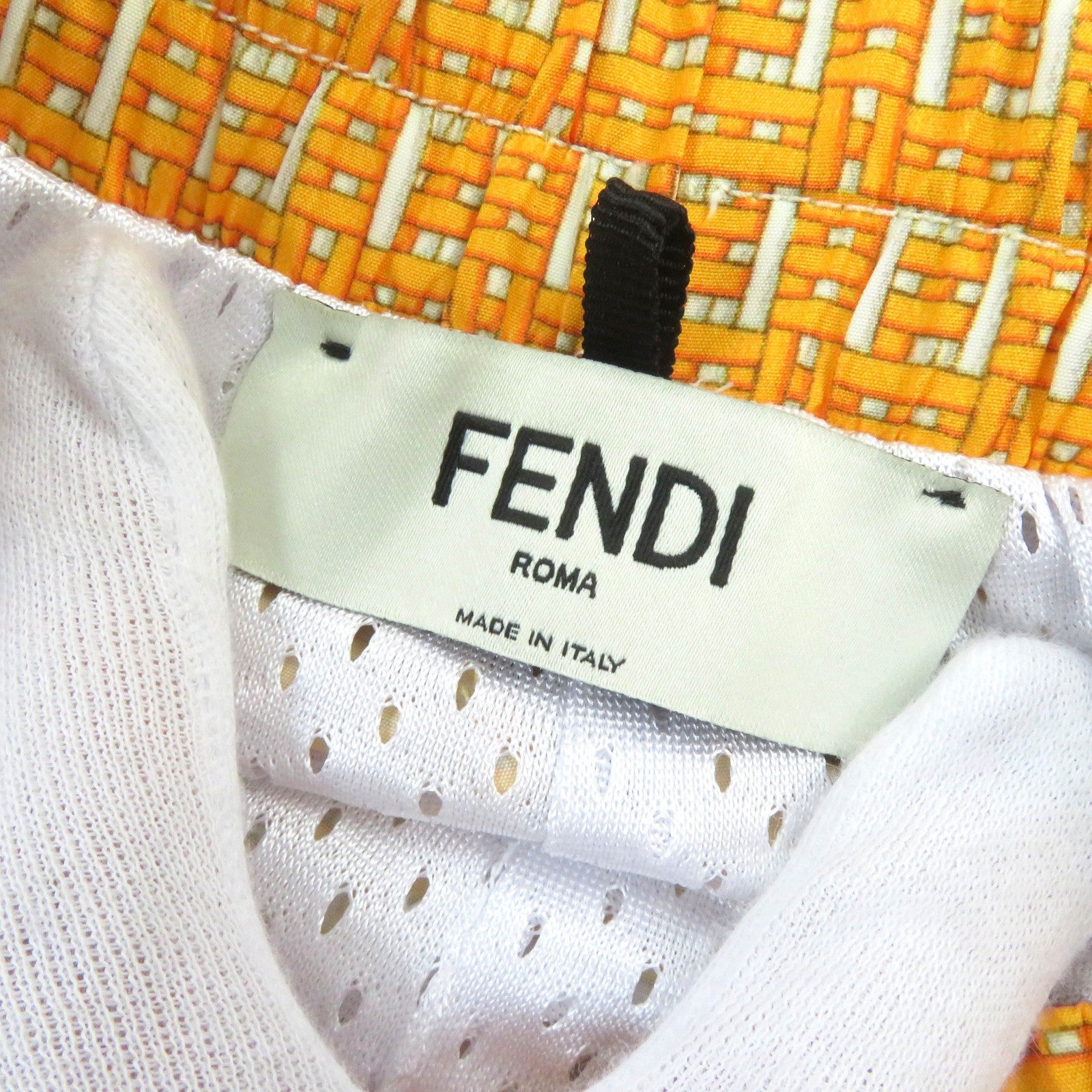 Fendi FF Logo Swim Shorts Yellow XS