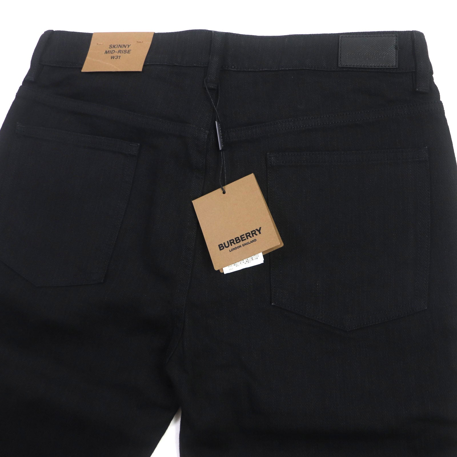 Burberry Skinny Mid-Rise Denim Pants Black 31