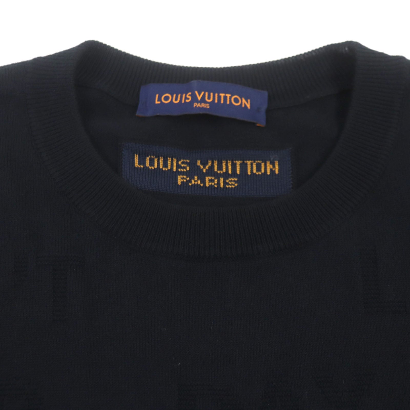 Louis Vuitton Cotton Silk Crew Neck Jacquard Knit Tee