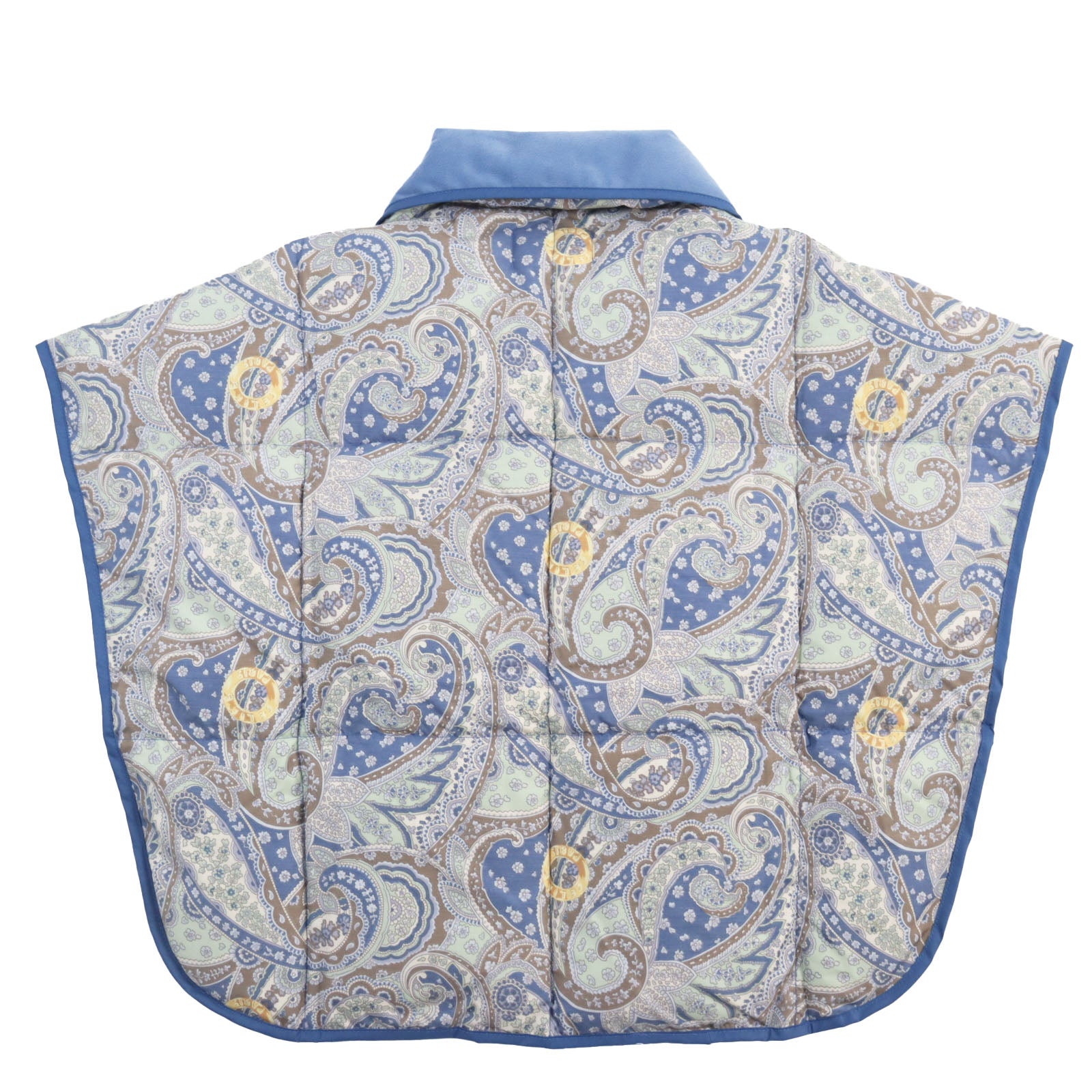 Celine Paisley Logo Down Vest Blue