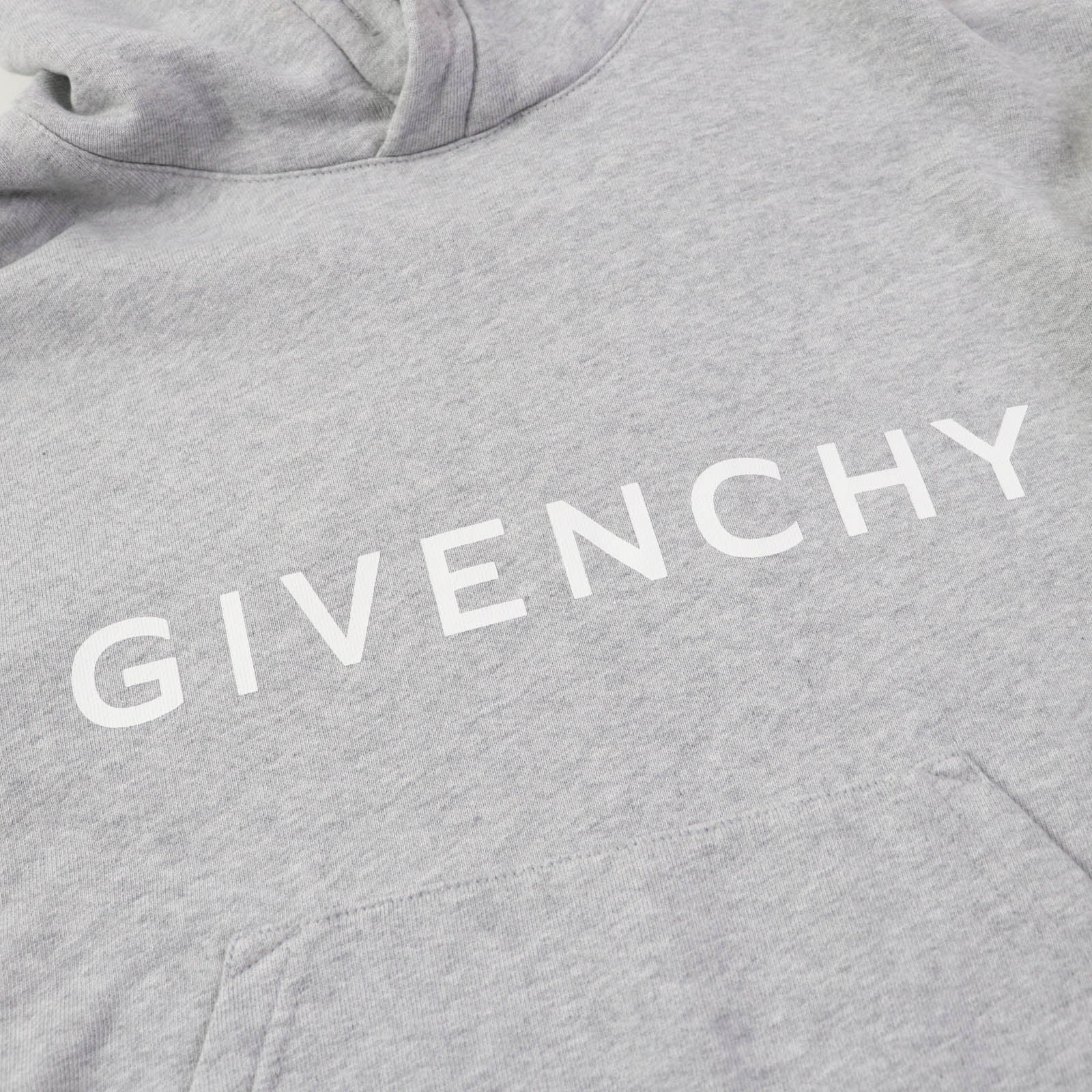 Givenchy Cotton Logo Cropped Hoodie Sweatshirt