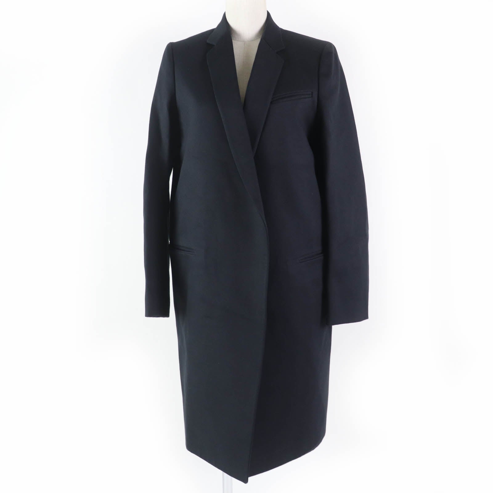 Celine Phoebe Crombie Coat Black 36