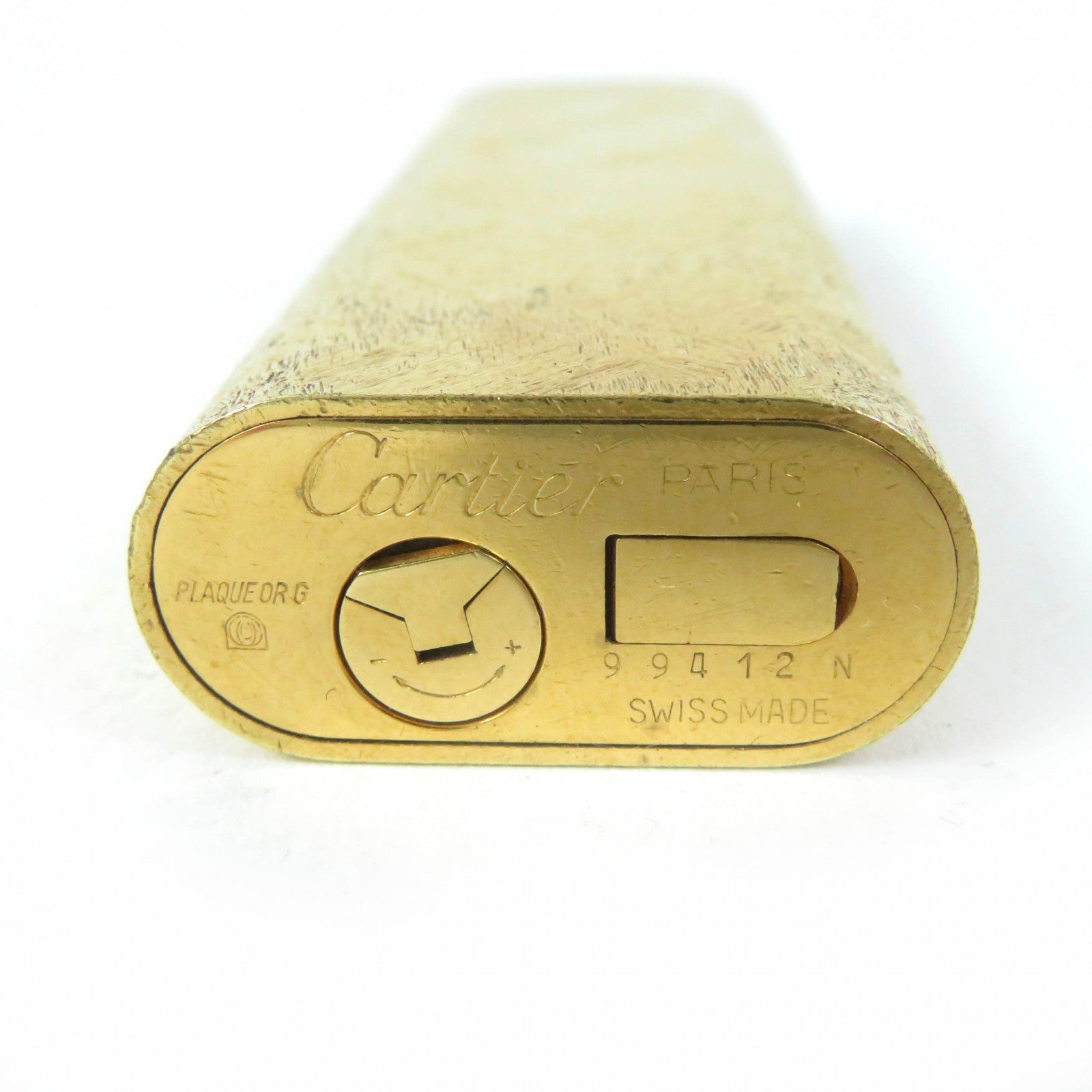 Cartier Oval Roller Gas Lighter Gold Swiss