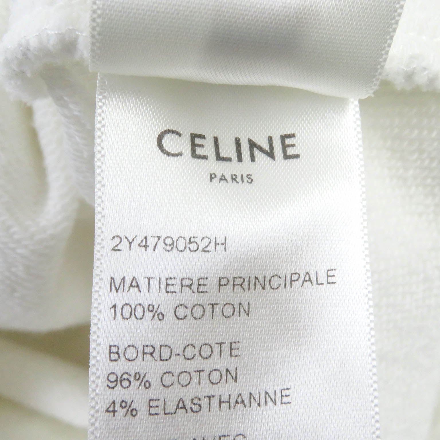 Celine Cotton Studded Logo Hoodie White S