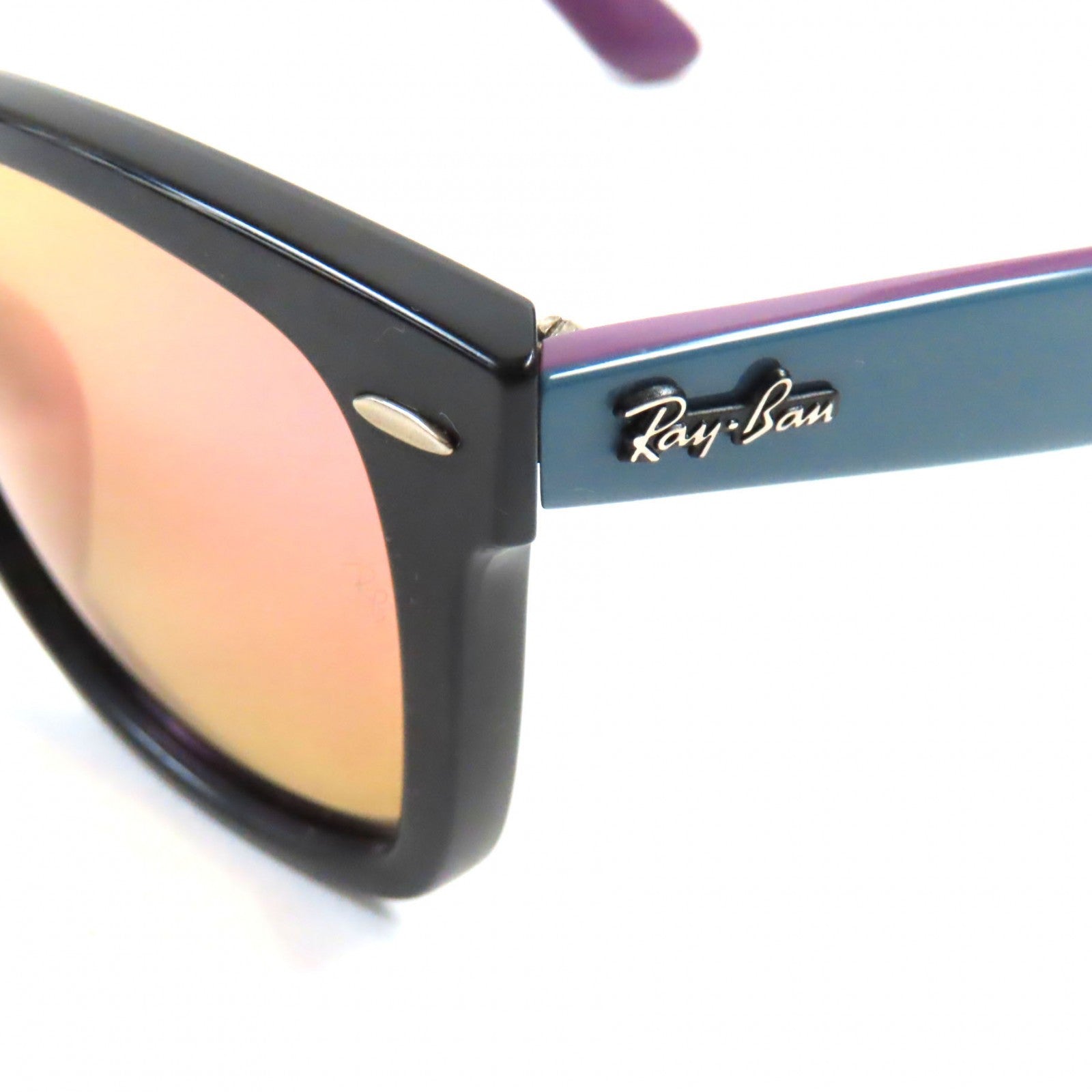 Ray-Ban RB2140-F Wayfarer Sunglasses Black Navy