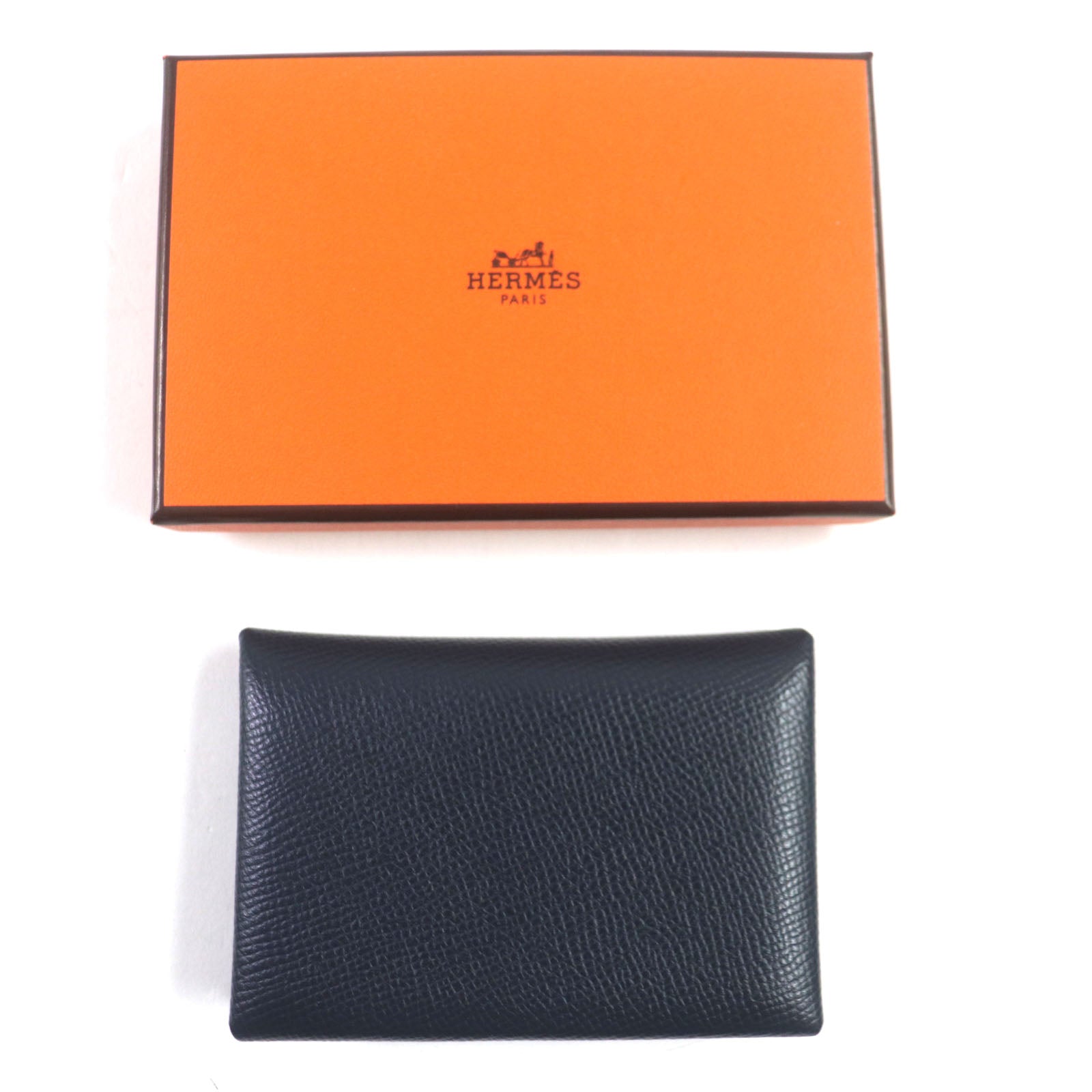 HERMES Calvi Duo Leather Coin Case