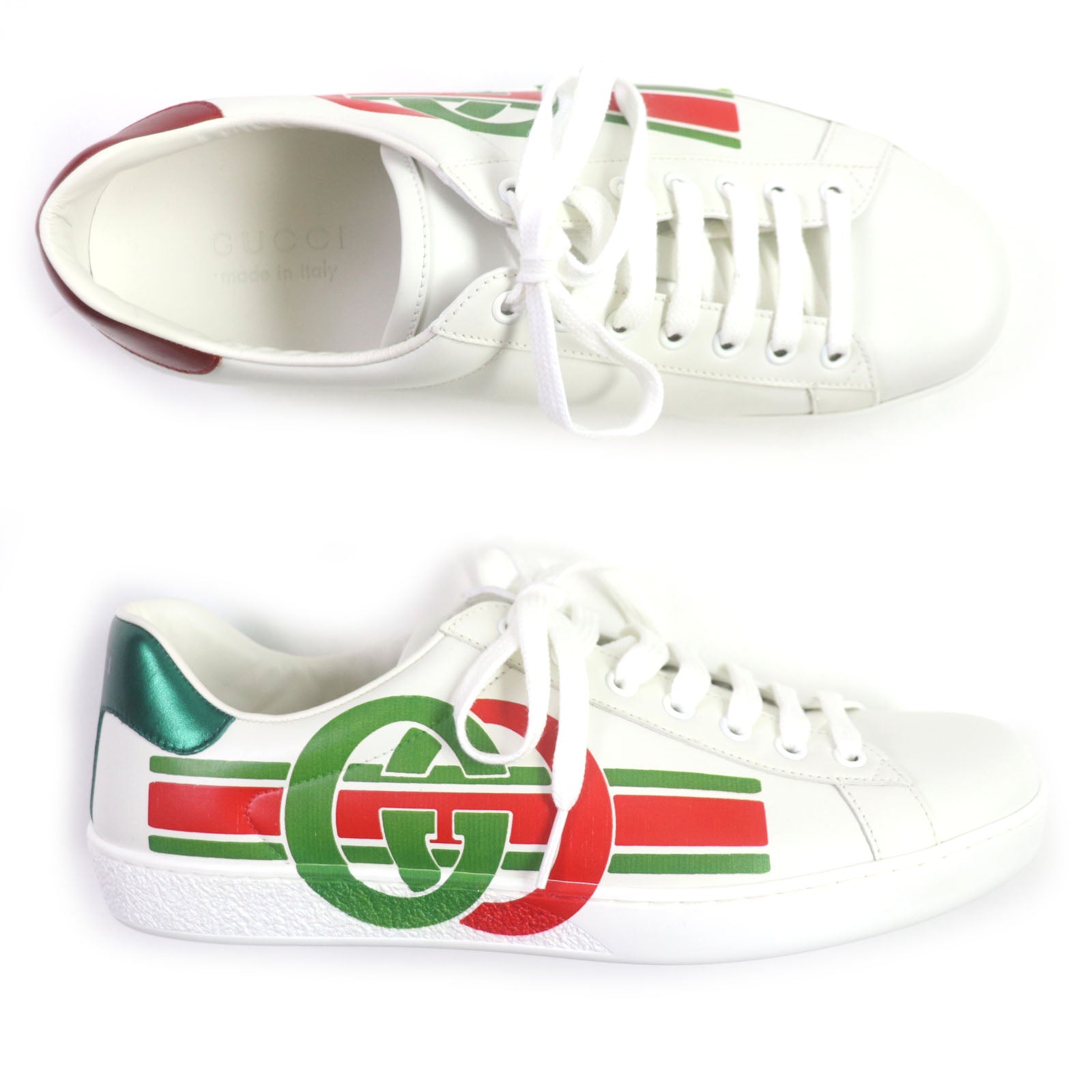 GUCCI Ace Interlocking G Leather Sneakers