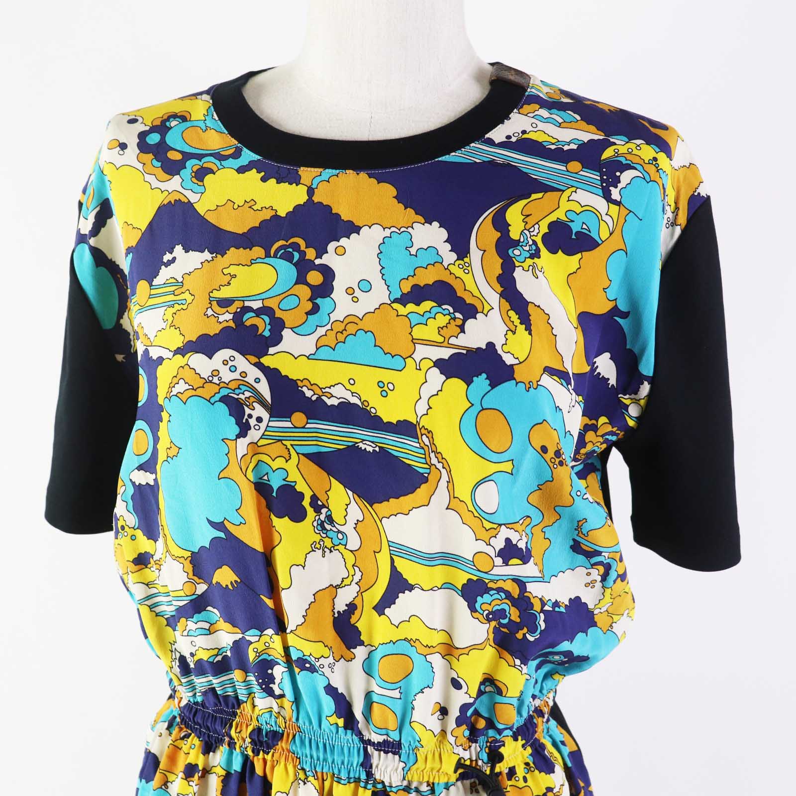 Louis Vuitton Silk Cotton Short Sleeve Dress