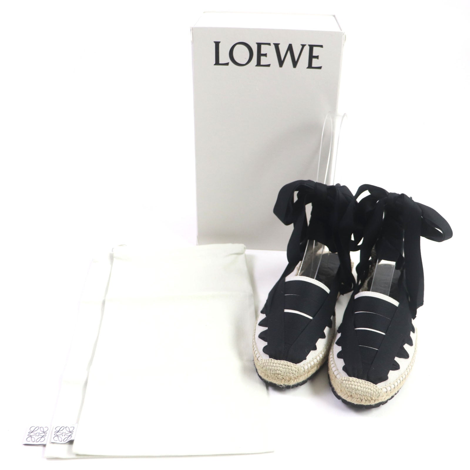 LOEWE Espadrille Lace-up Shoes Canvas 42