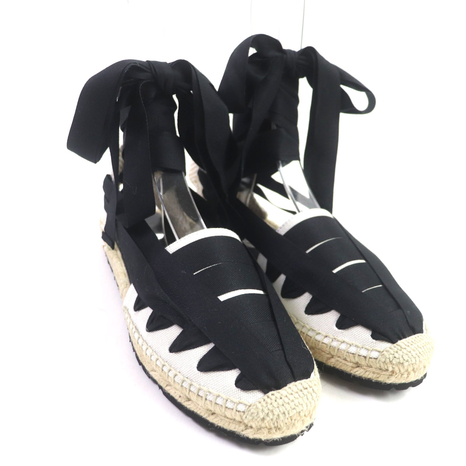 LOEWE Espadrille Lace-up Shoes Canvas 42