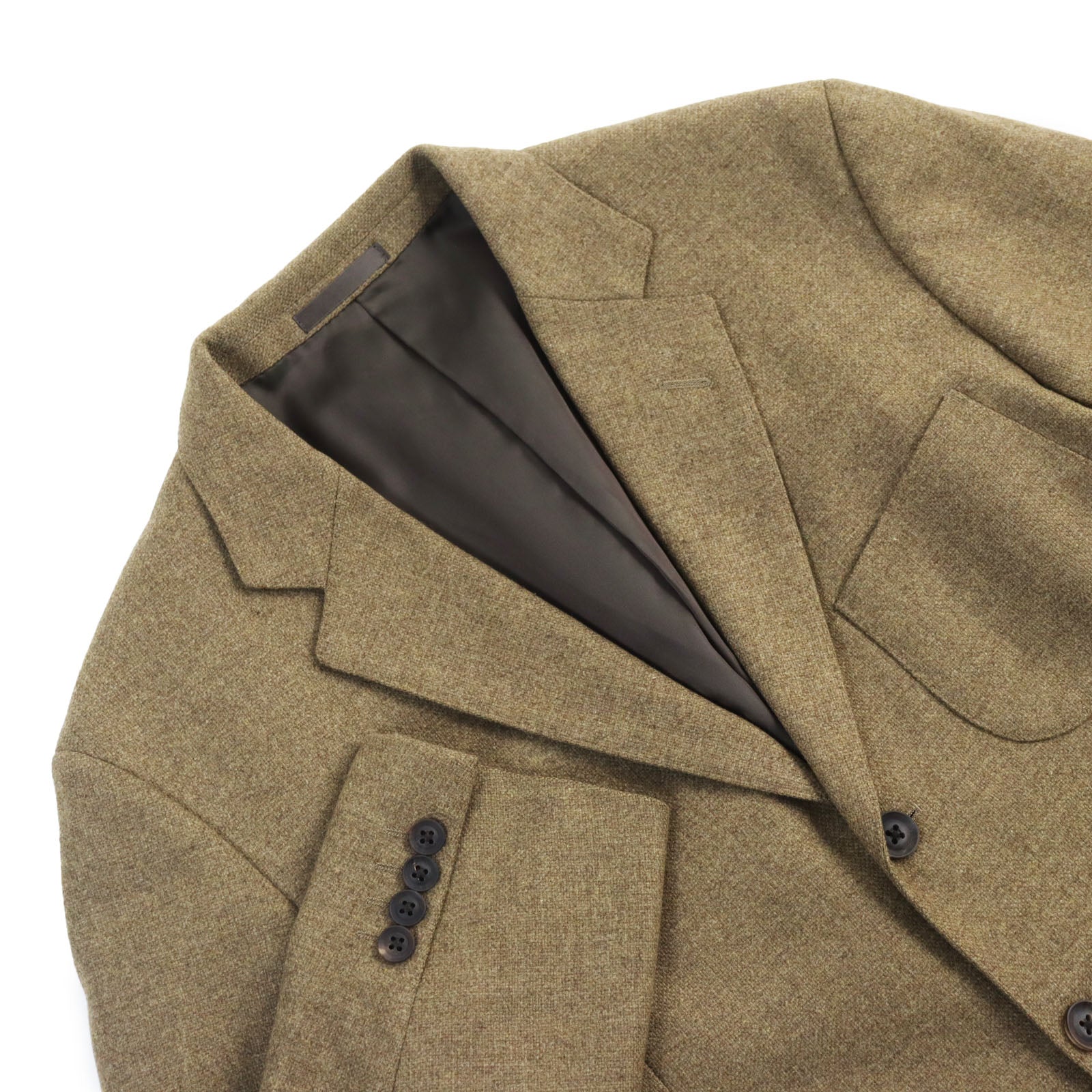 Burberry Wool Cashmere Tweed Jacket Brown L