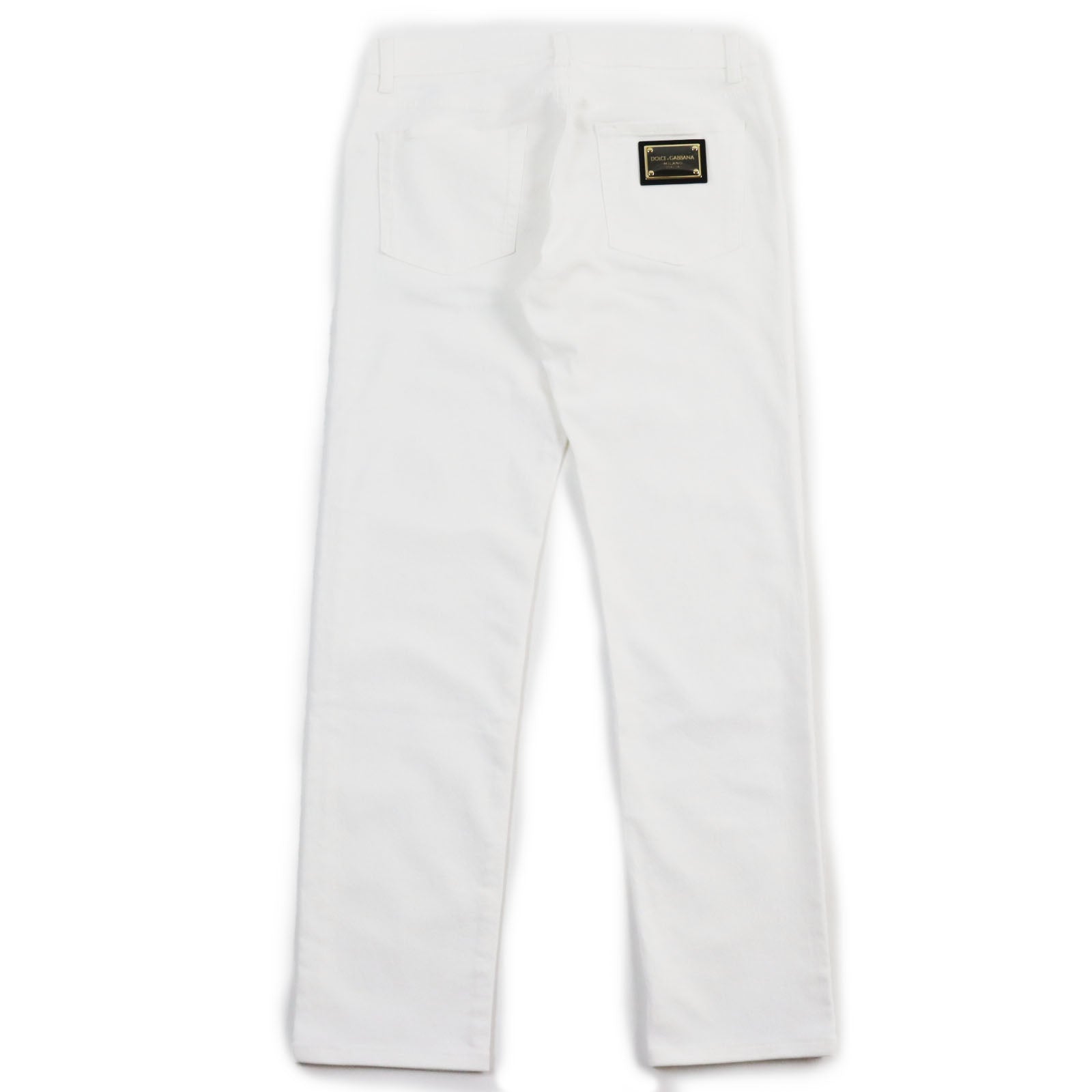 Dolce & Gabbana Slim Fit White Denim Pants