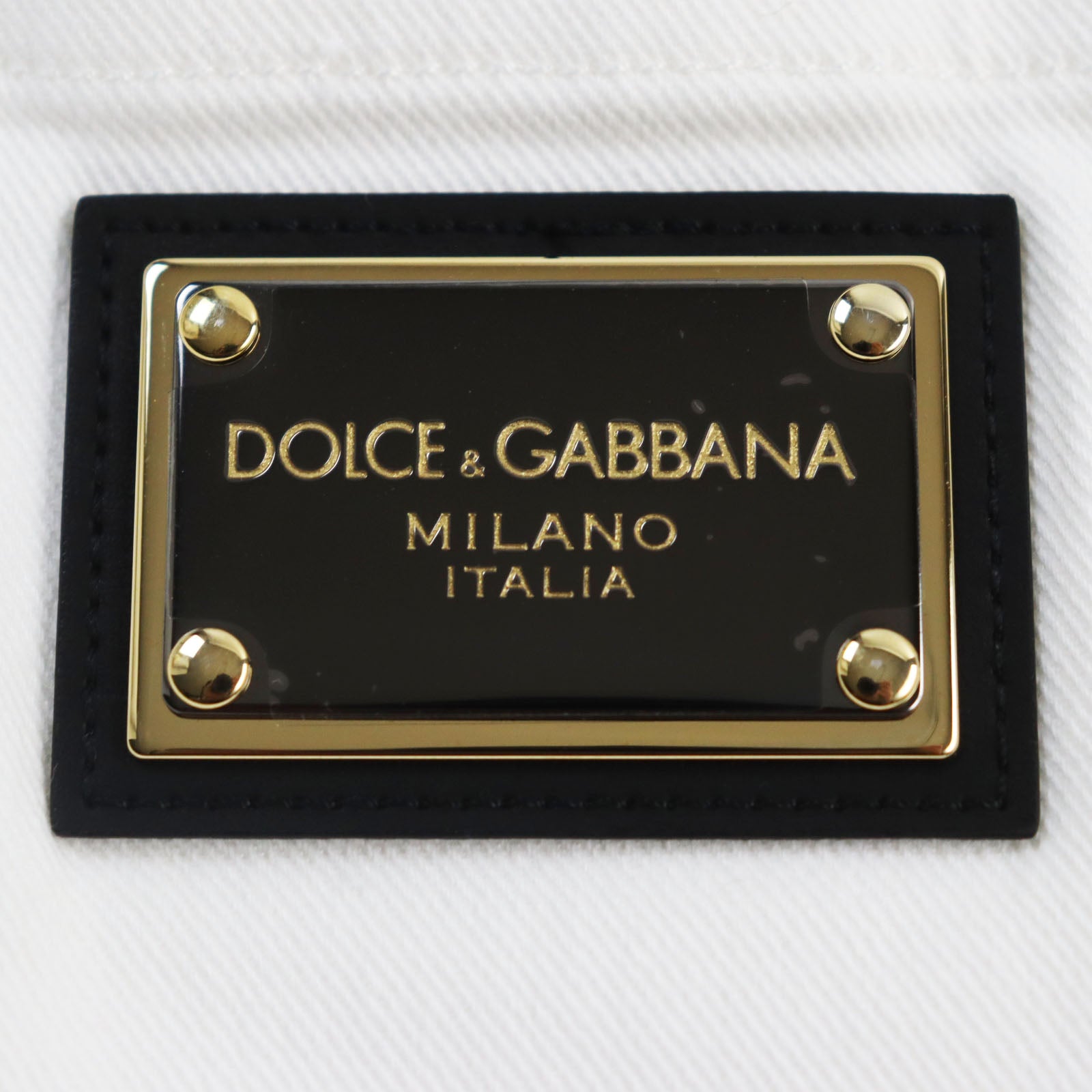 Dolce & Gabbana Slim Fit White Denim Pants