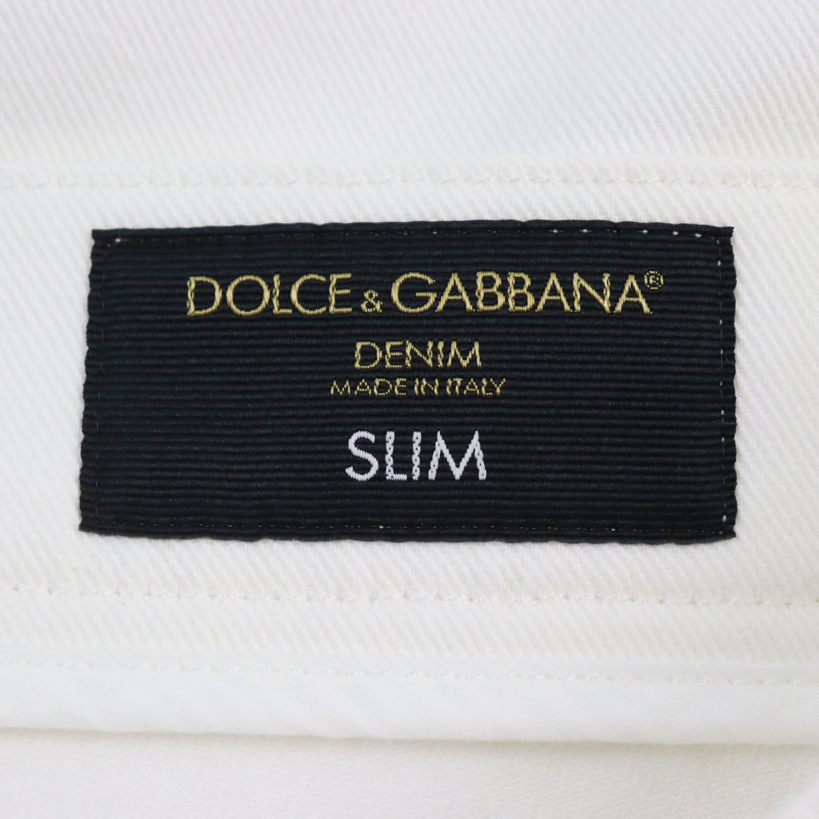 Dolce & Gabbana Slim Fit White Denim Pants