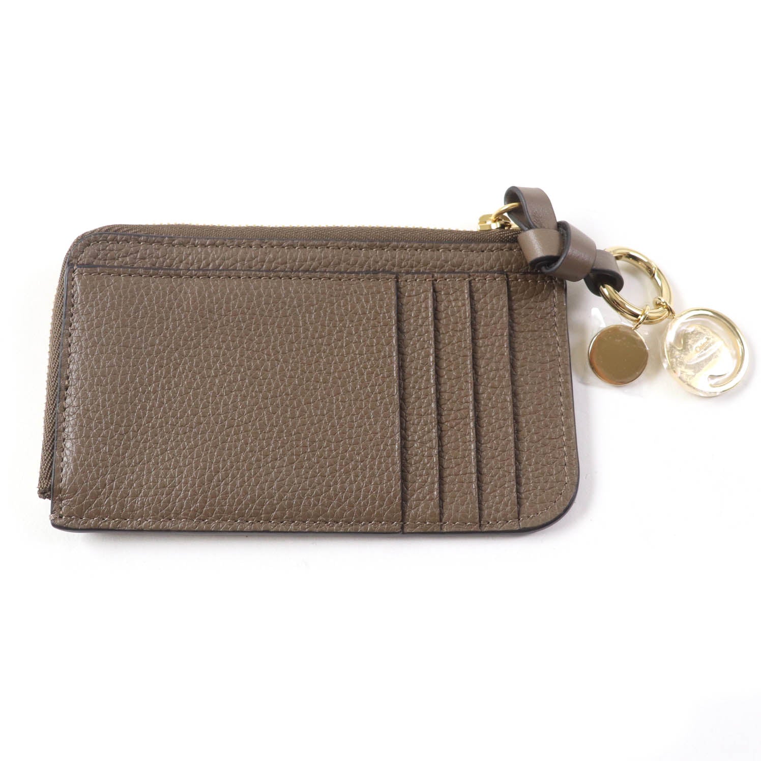 Chloe Alphabet Leather Wallet Brown