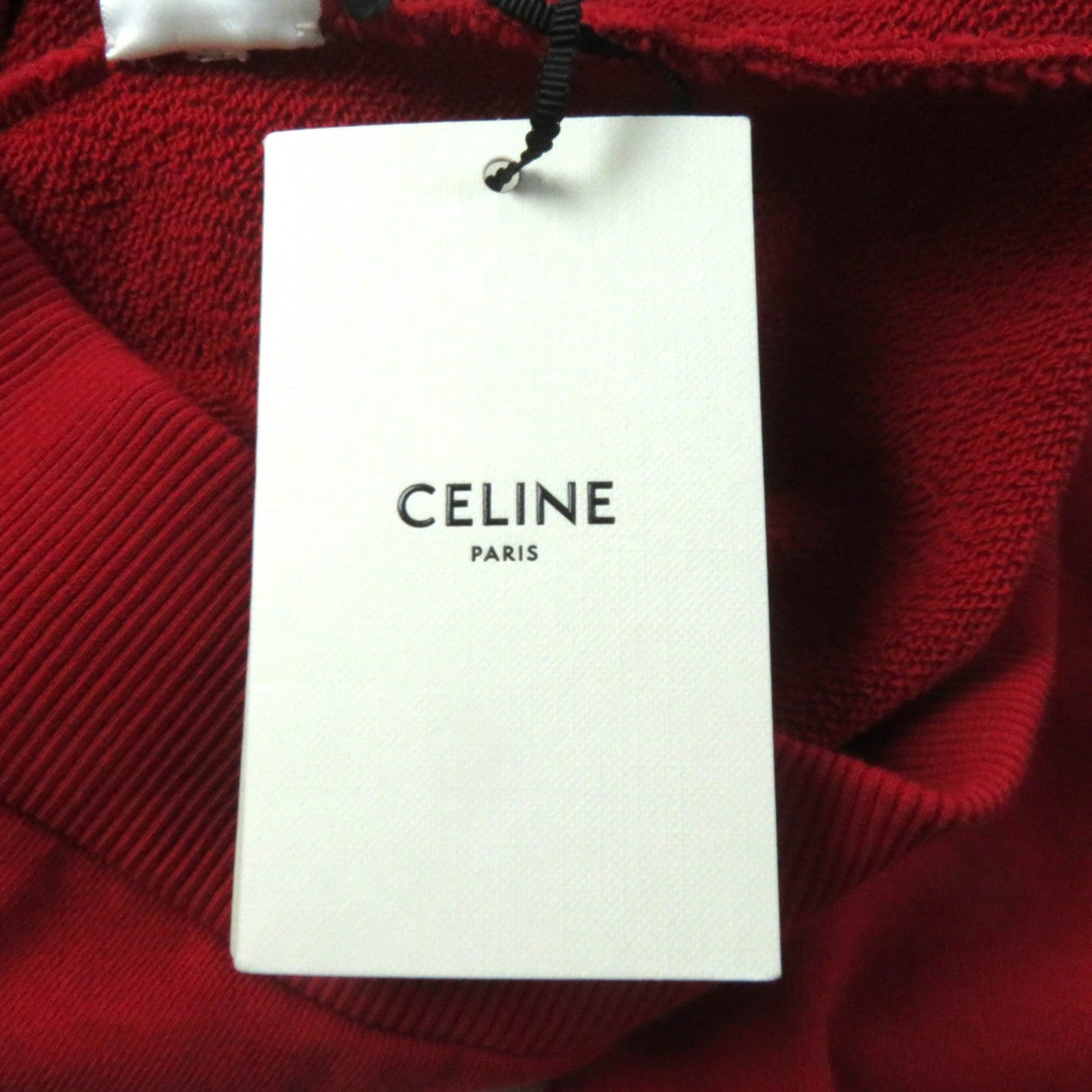 Celine Cotton Polyurethane Crew Neck Sweatshirt Red M