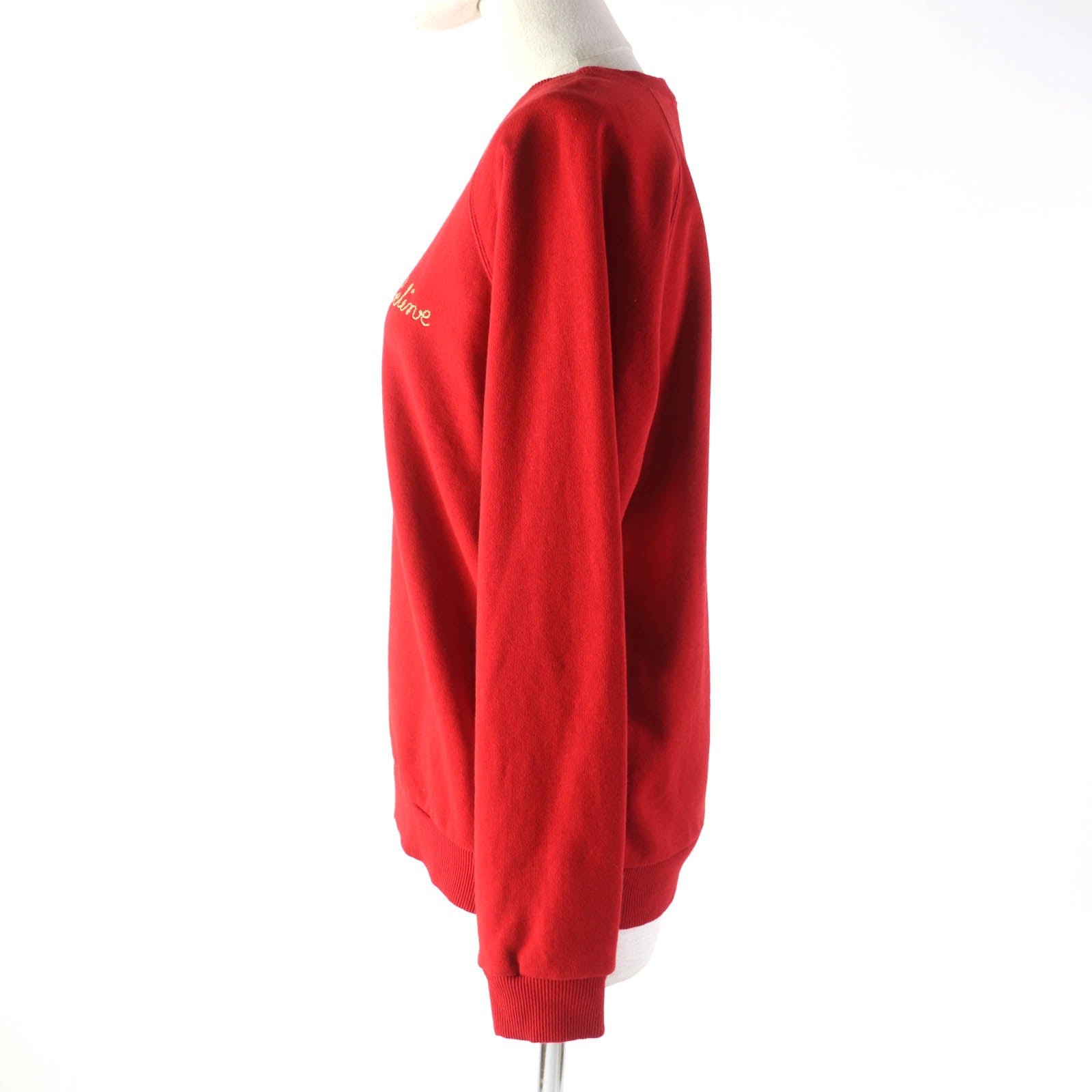 Celine Cotton Polyurethane Crew Neck Sweatshirt Red M