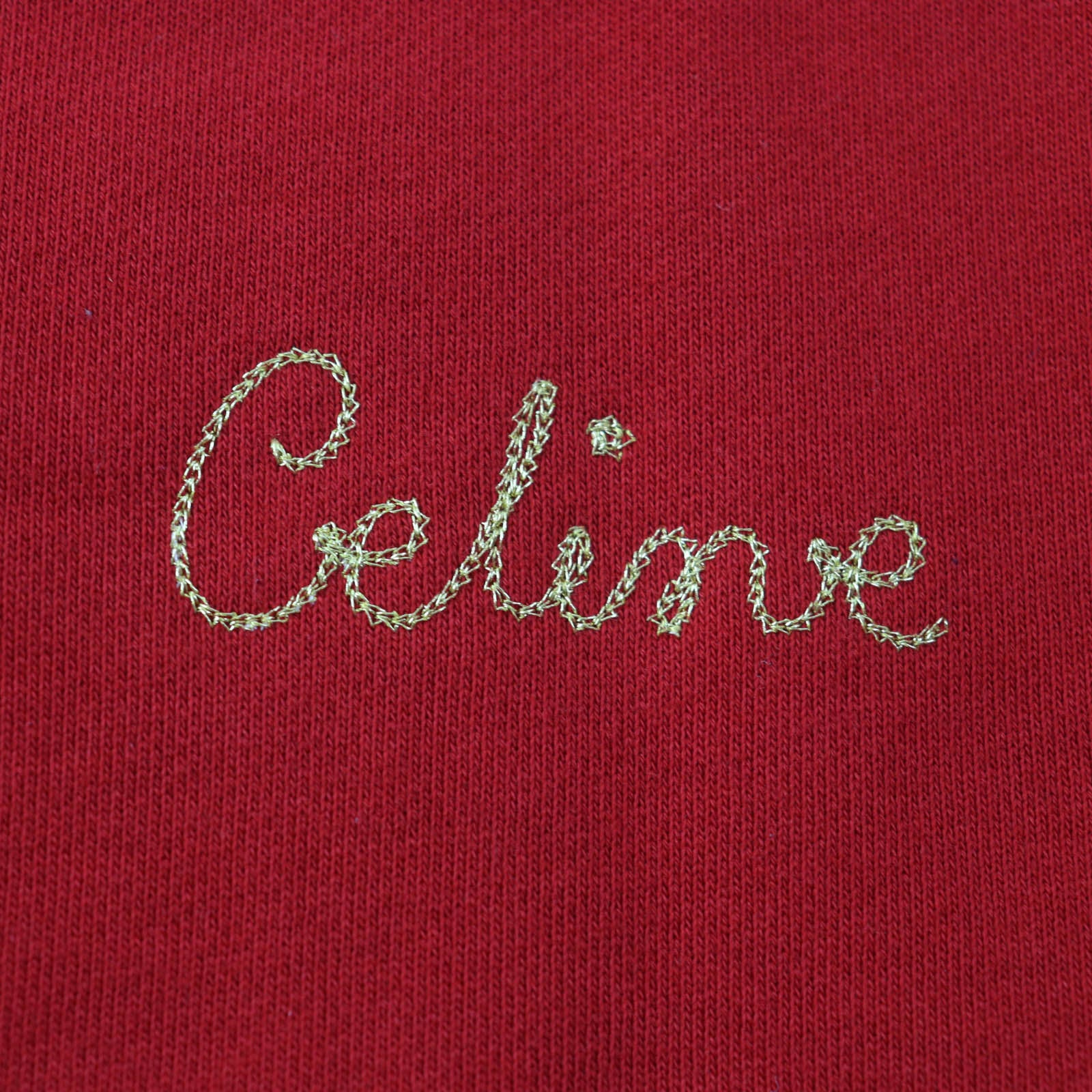 Celine Cotton Polyurethane Crew Neck Sweatshirt Red M