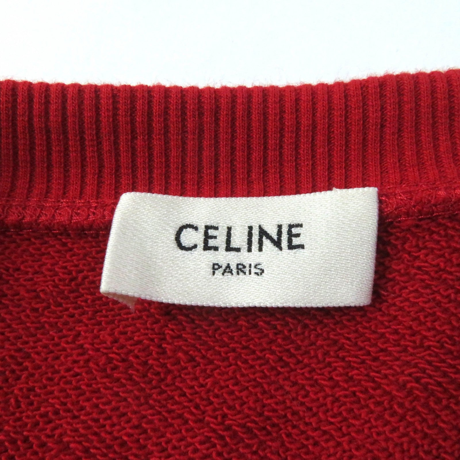 Celine Cotton Polyurethane Crew Neck Sweatshirt Red M