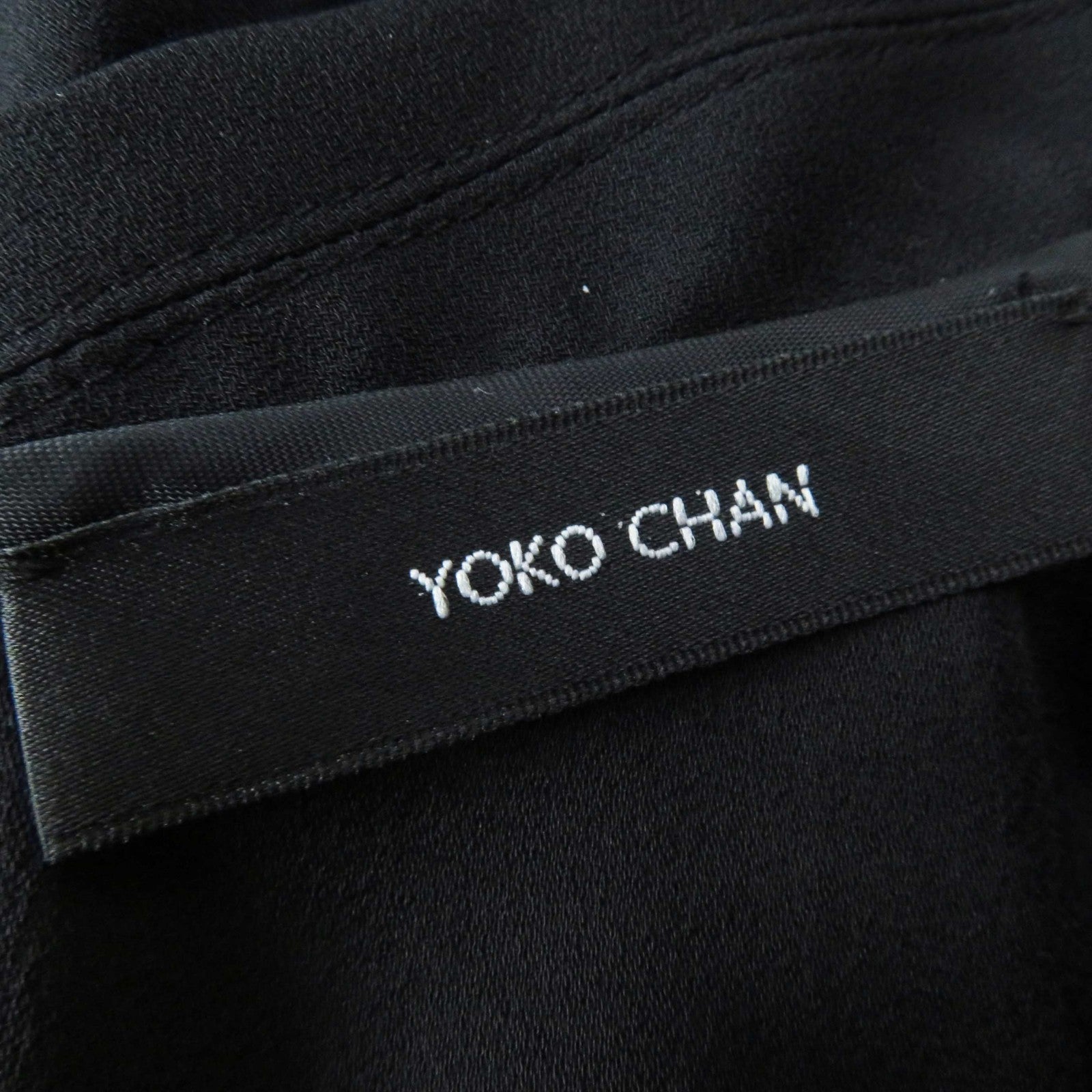 YOKO CHAN Polyester Ruffle Sleeve Blouse Black