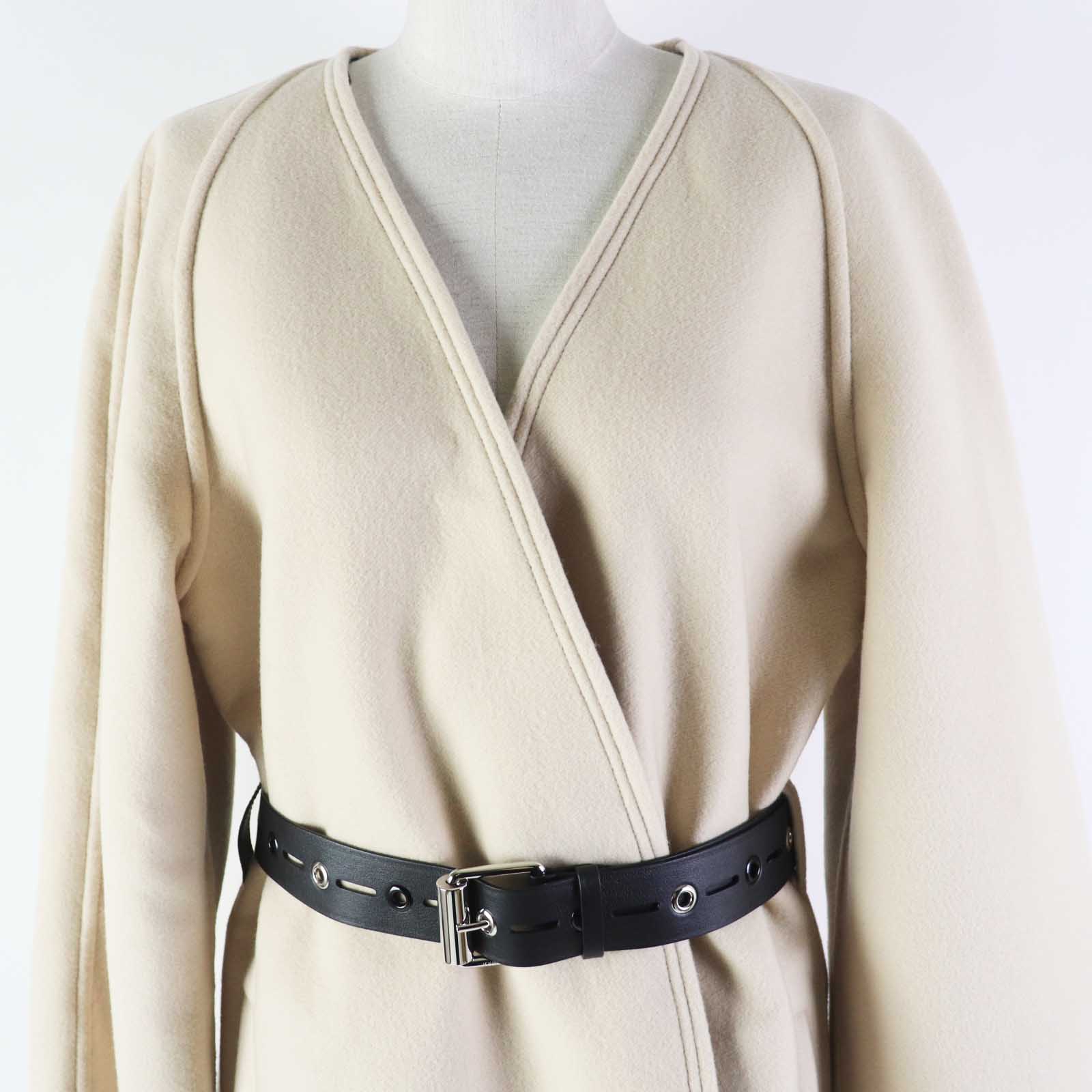 Louis Vuitton Cashmere Rayon Coat Light Beige Women