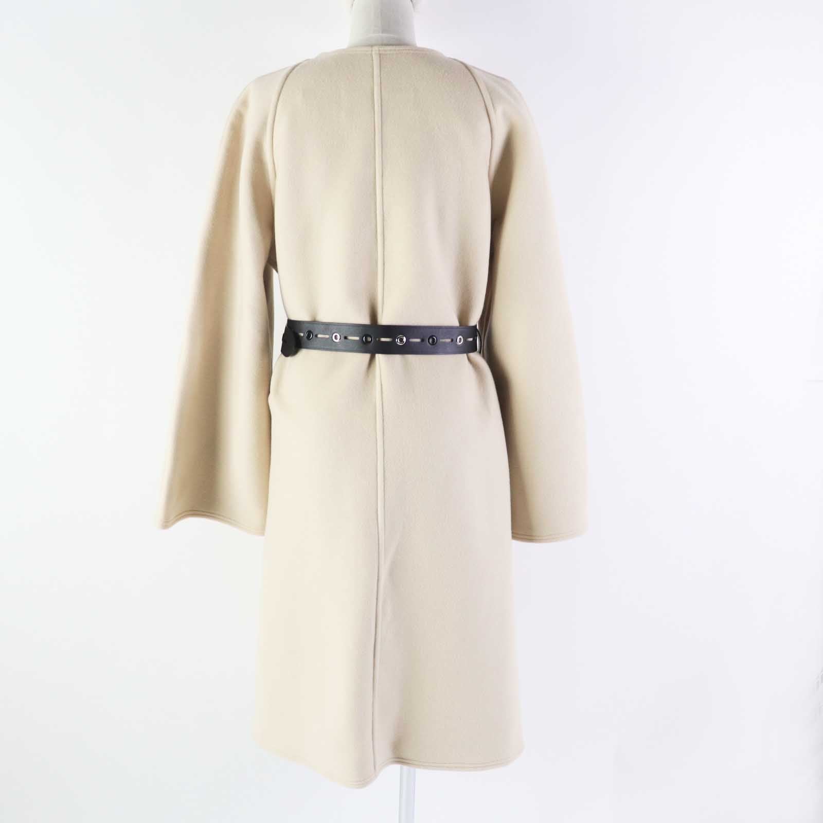 Louis Vuitton Cashmere Rayon Coat Light Beige Women