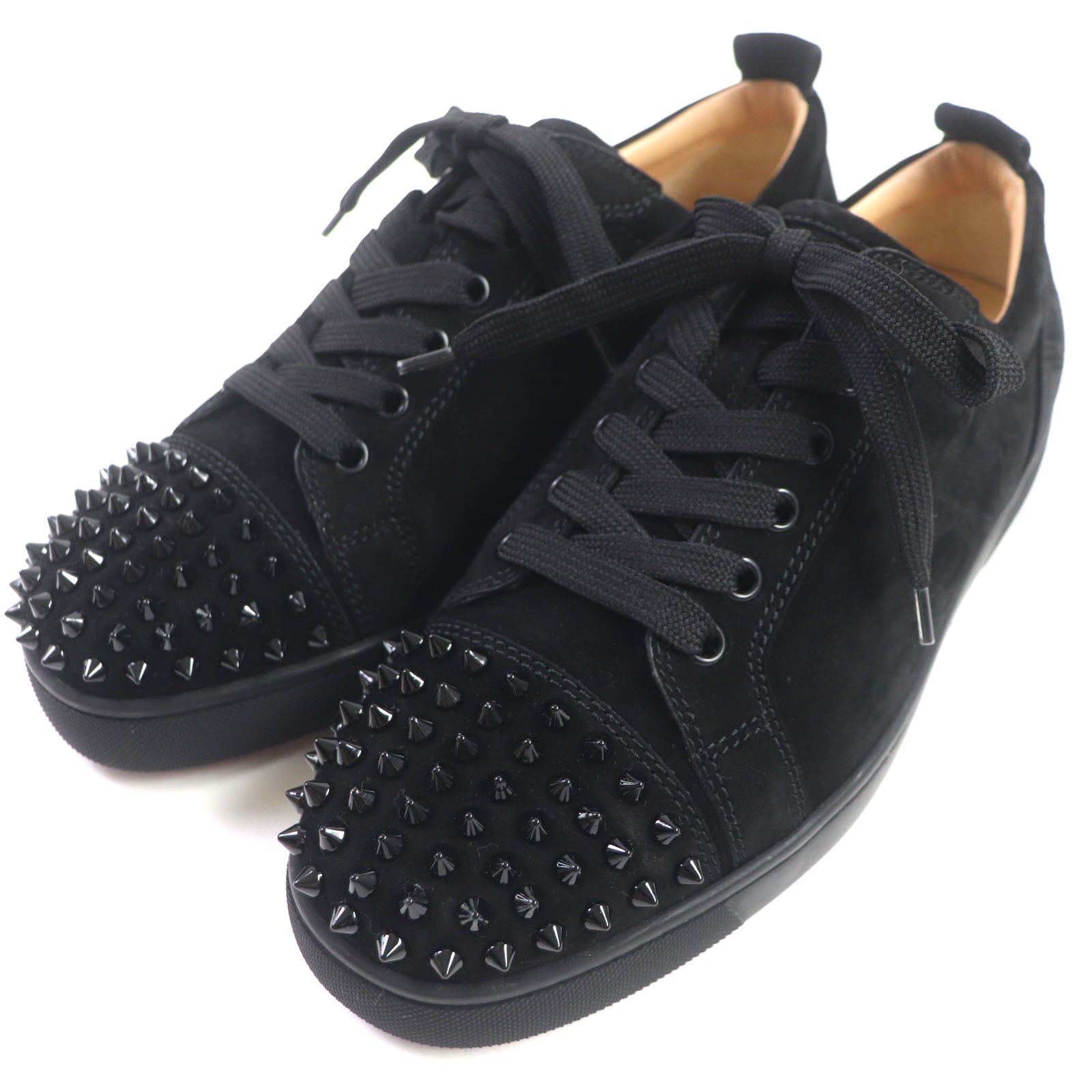 Christian Louboutin Suede Low Cut Sneakers Black