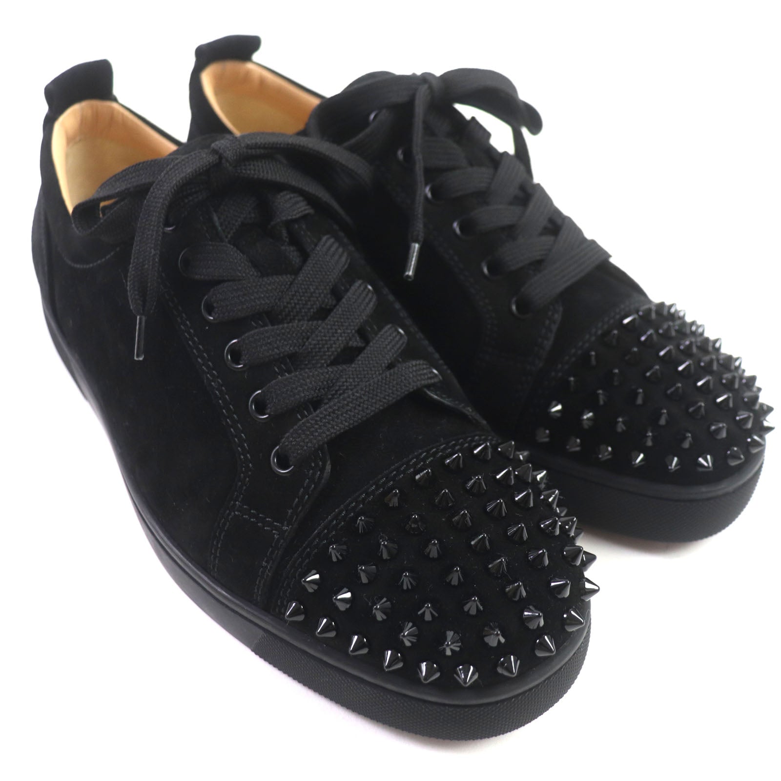 Christian Louboutin Suede Low Cut Sneakers Black