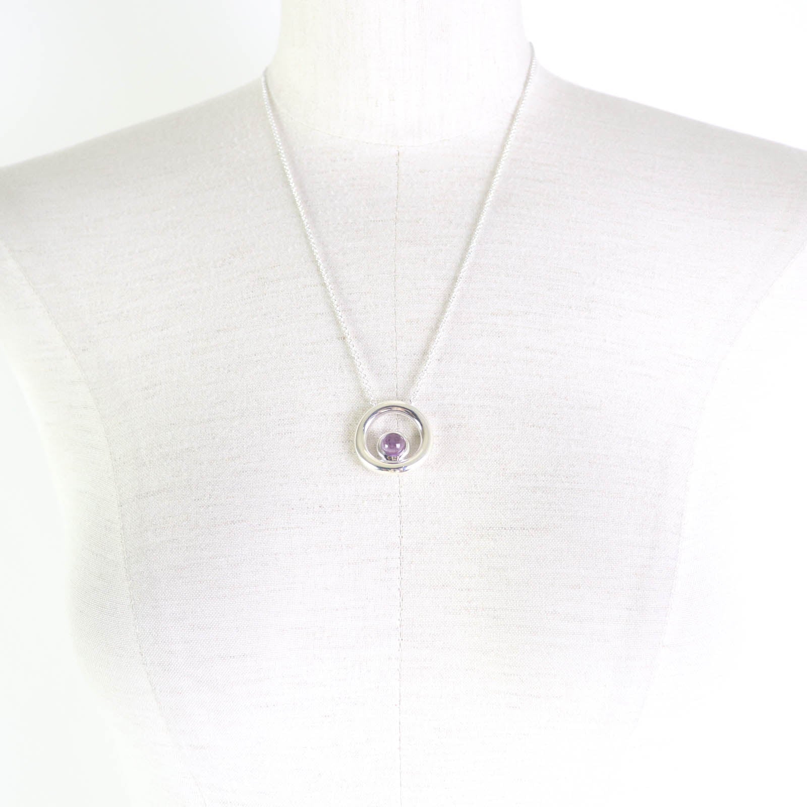 Christofle Idol Necklace SV925 Amethyst Silver