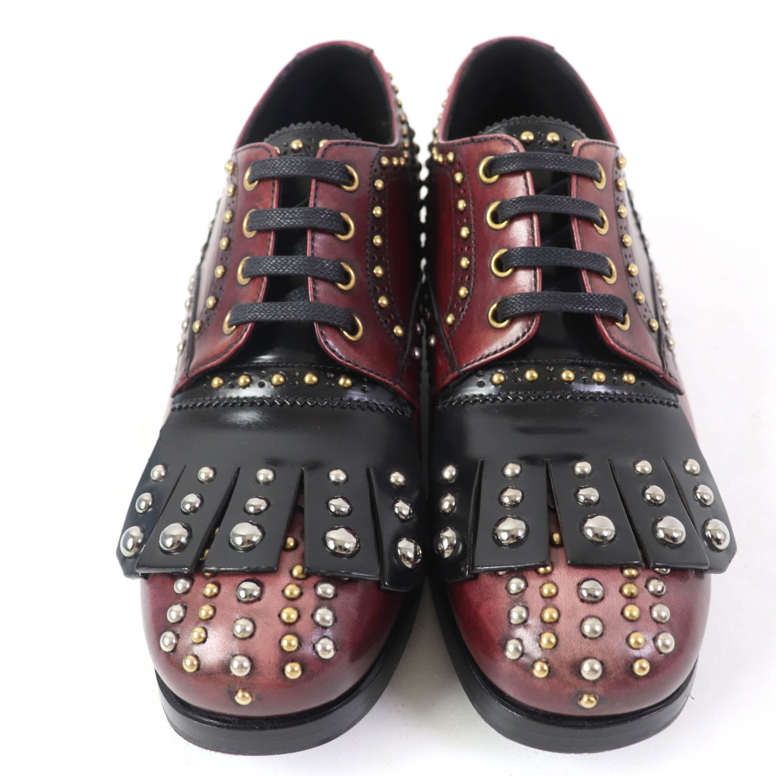 Prada Leather Lace-up Shoes 1E150H