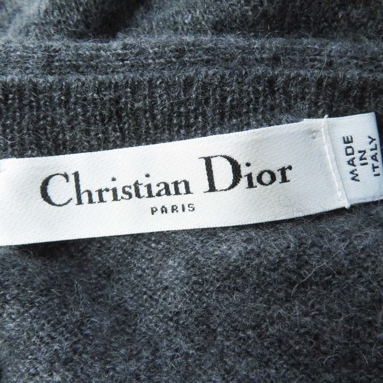 Dior Cashmere Knit CD Logo Pearl Button