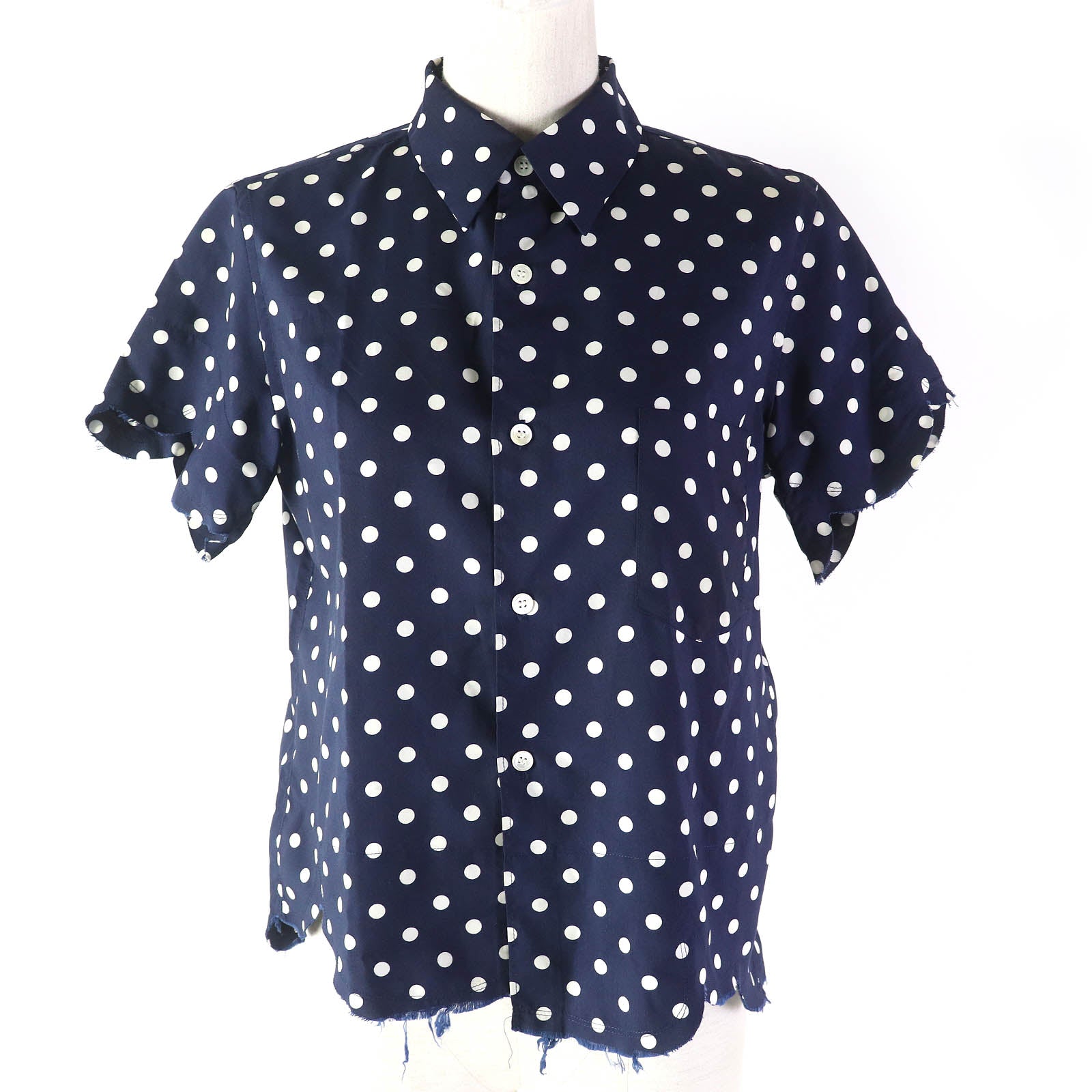 COMME des GARCONS Dot Pattern Blouse Navy S