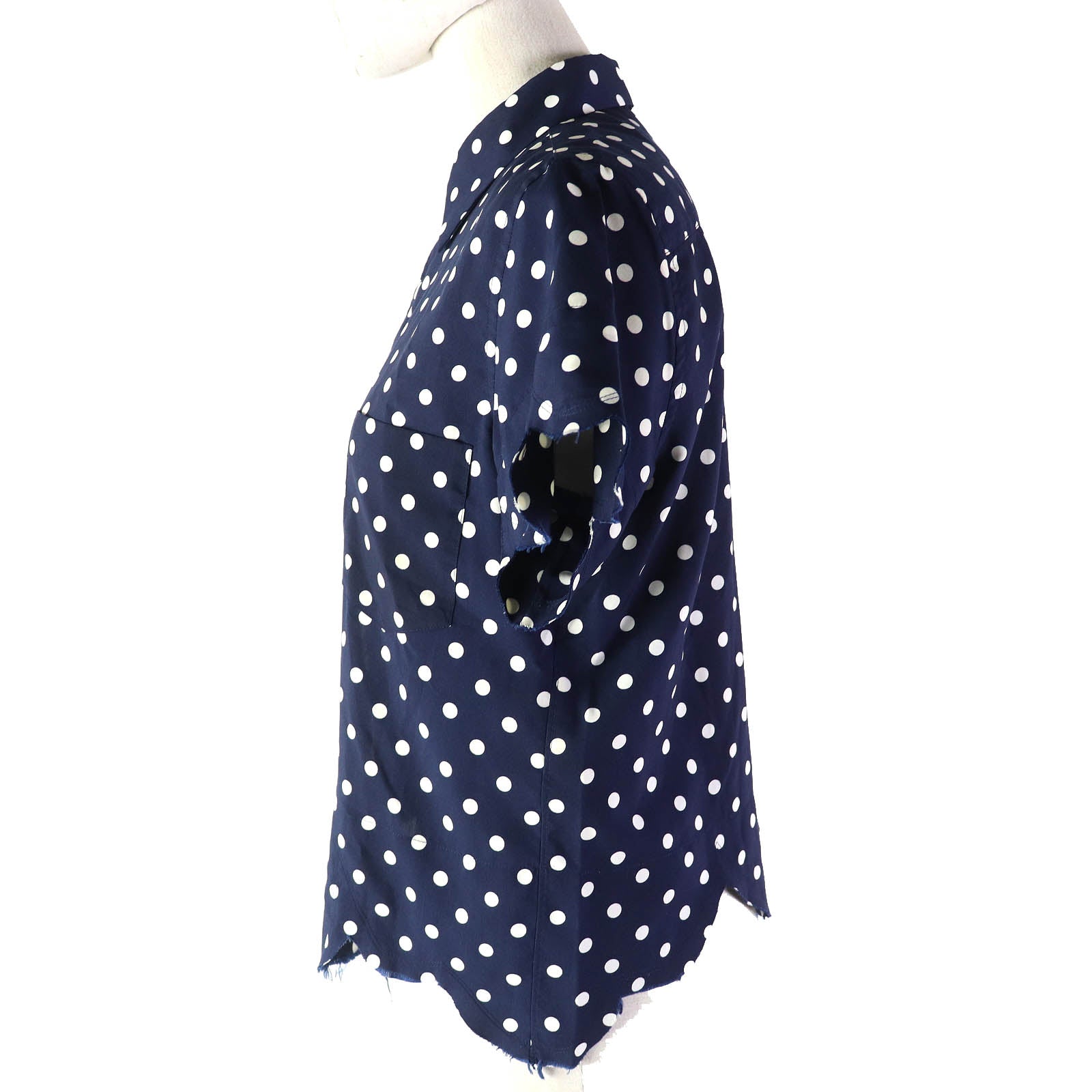 COMME des GARCONS Dot Pattern Blouse Navy S