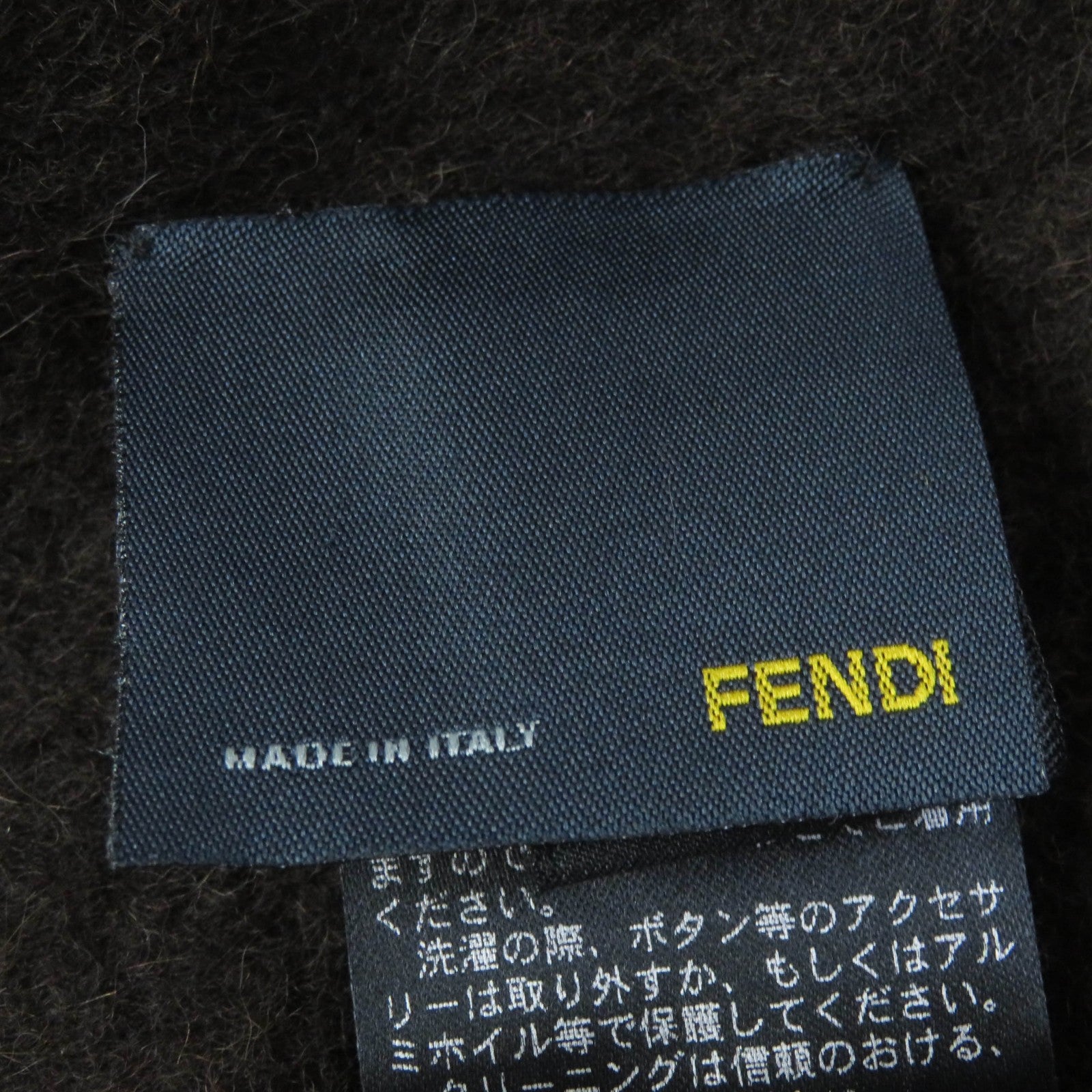 Fendi Cashmere Mink Fringed Stole Shawl