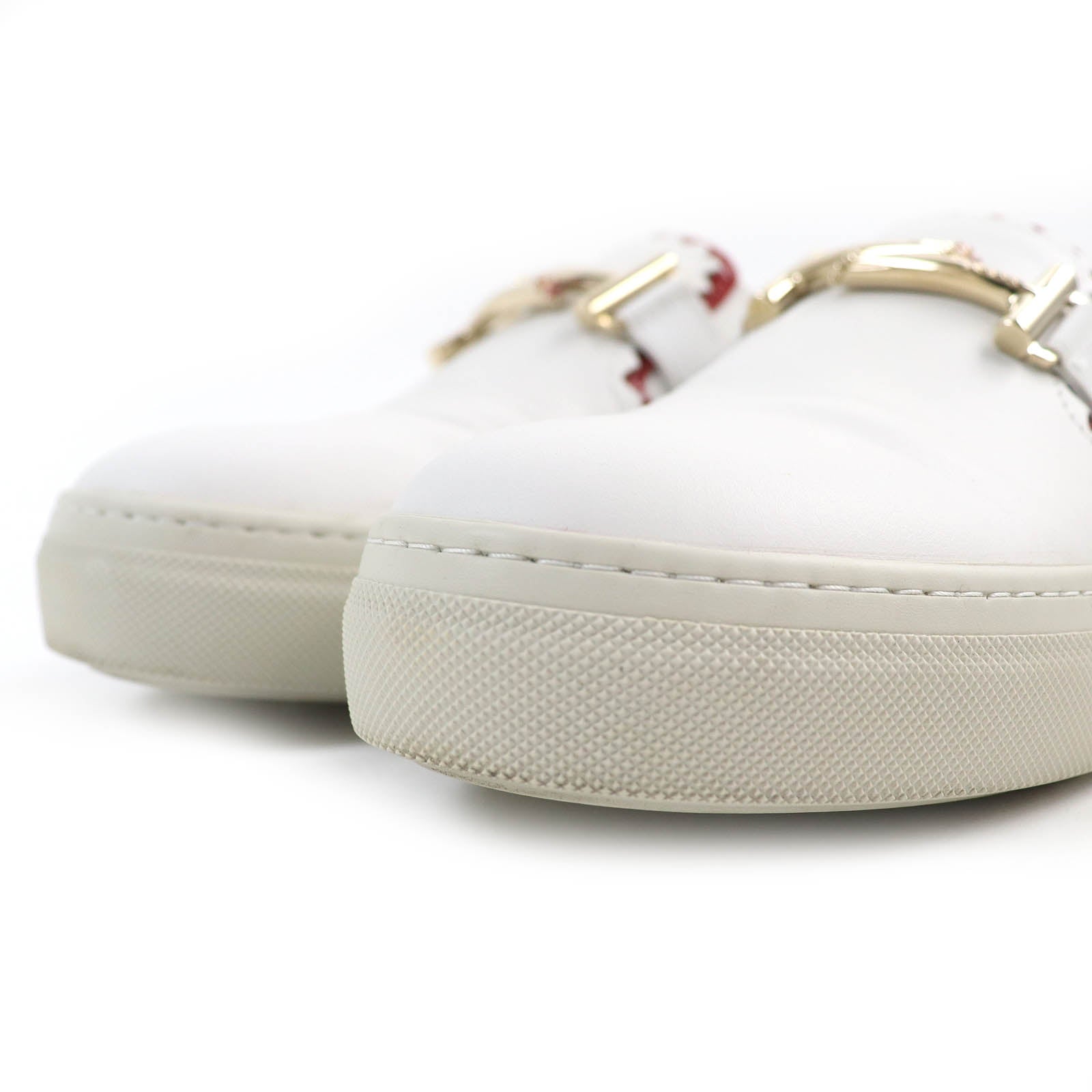 Tod's Leather Slip-Ons Sneakers White Red 38