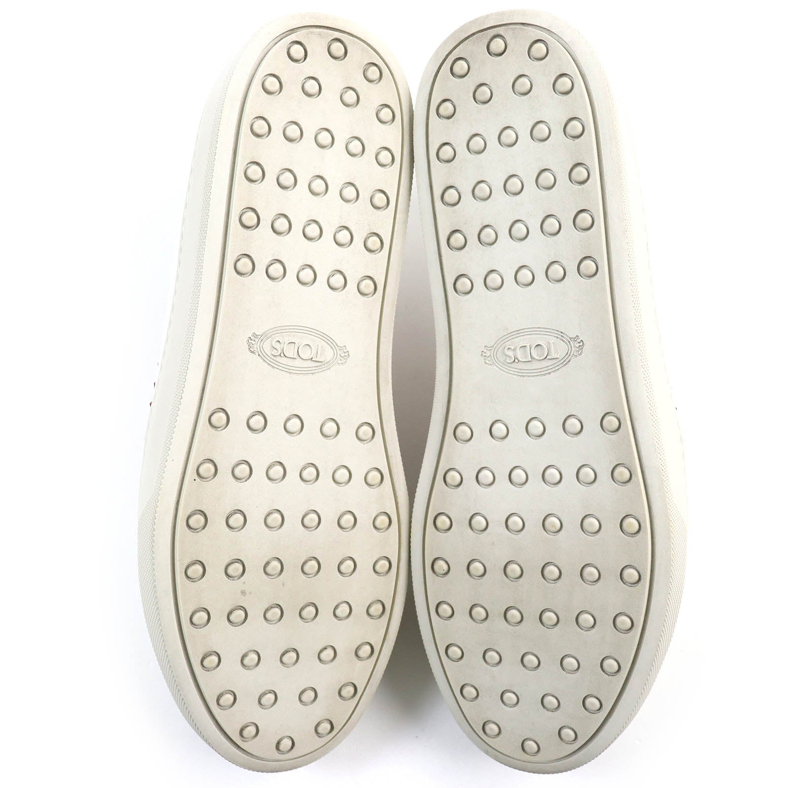 Tod's Leather Slip-Ons Sneakers White Red 38