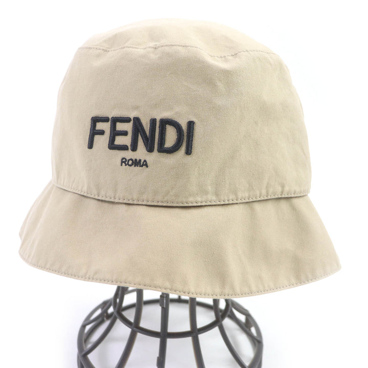 Fendi Reversible FF Logo Bucket Hat Beige