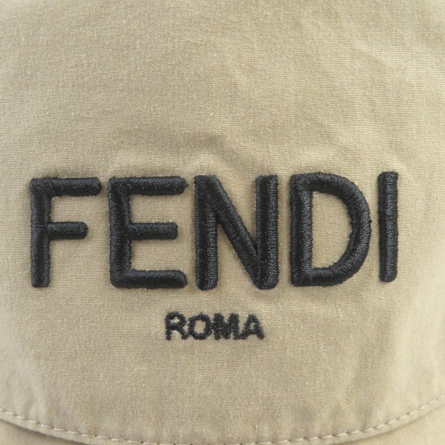 Fendi Reversible FF Logo Bucket Hat Beige