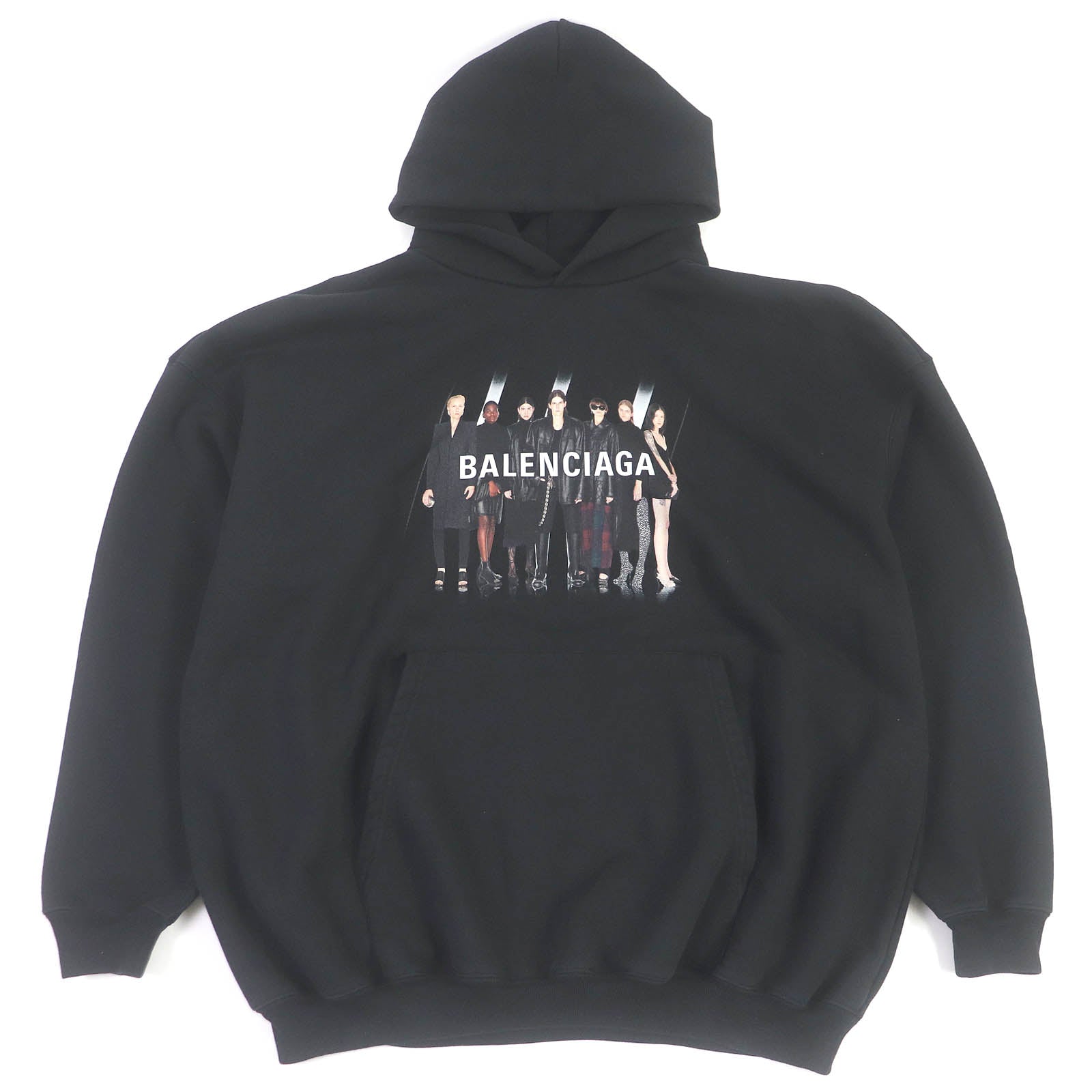 Balenciaga Cotton Hoodie Parker XS Black