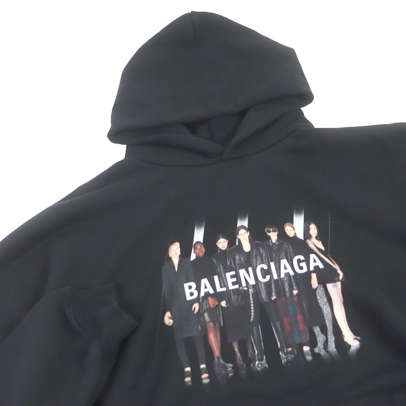 Balenciaga Cotton Hoodie Parker XS Black