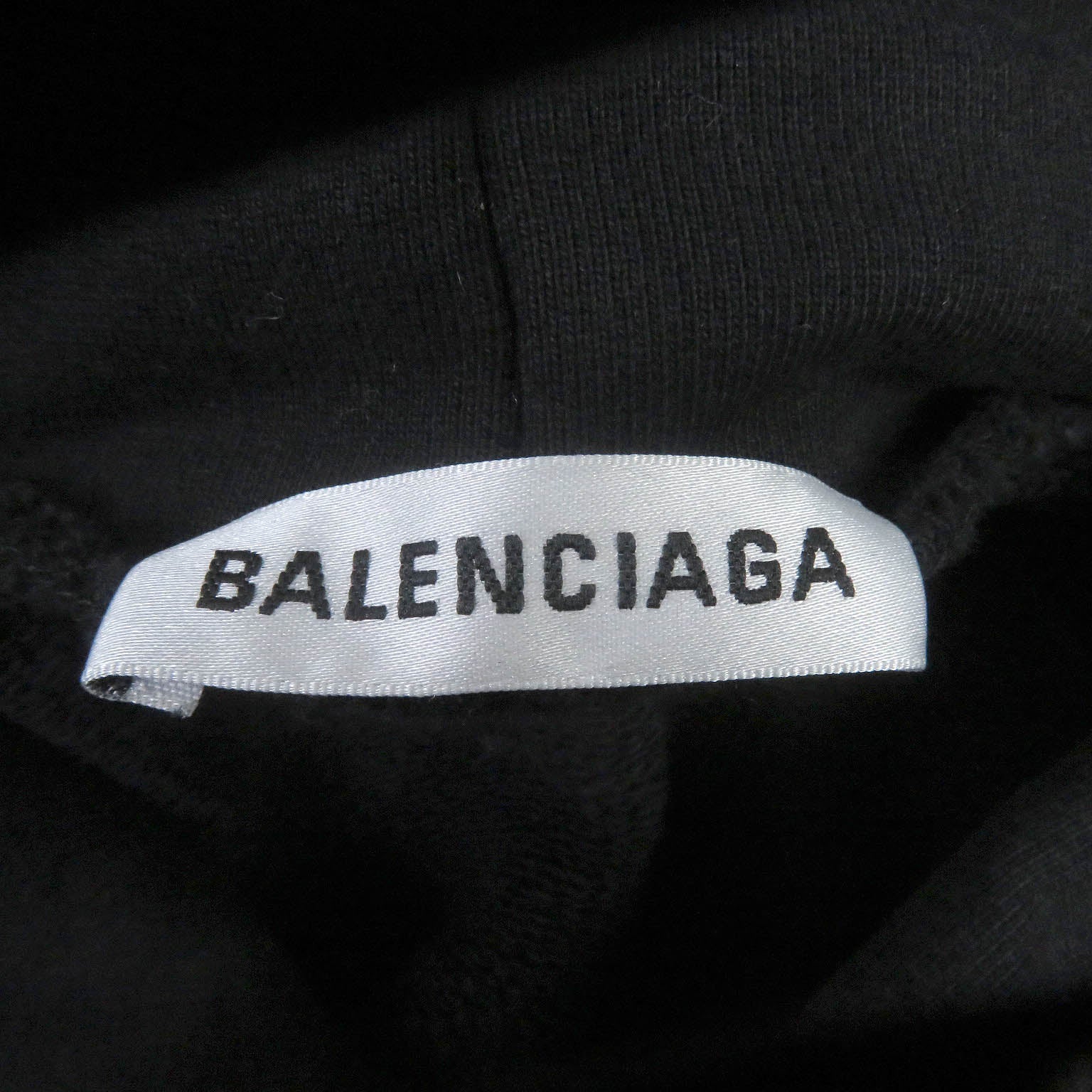 Balenciaga Cotton Hoodie Parker XS Black