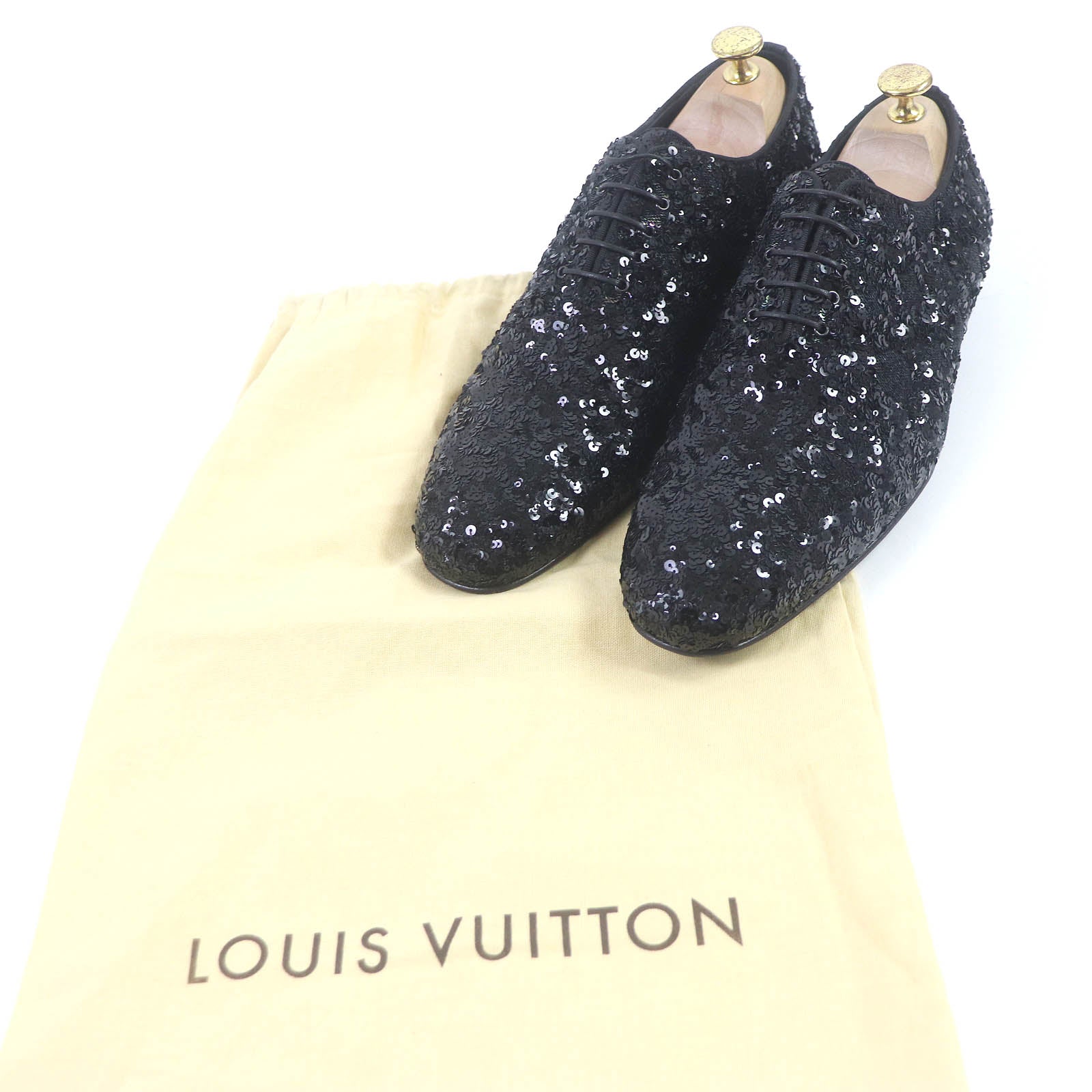 Louis Vuitton Monogram Sequin Leather Dress Shoes