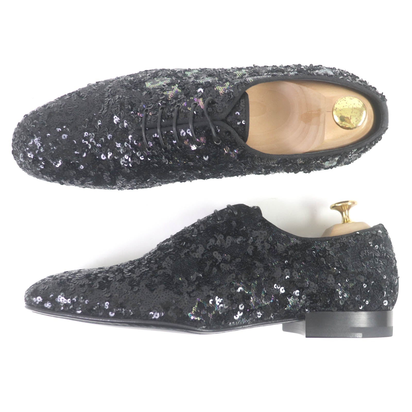 Louis Vuitton Monogram Sequin Leather Dress Shoes