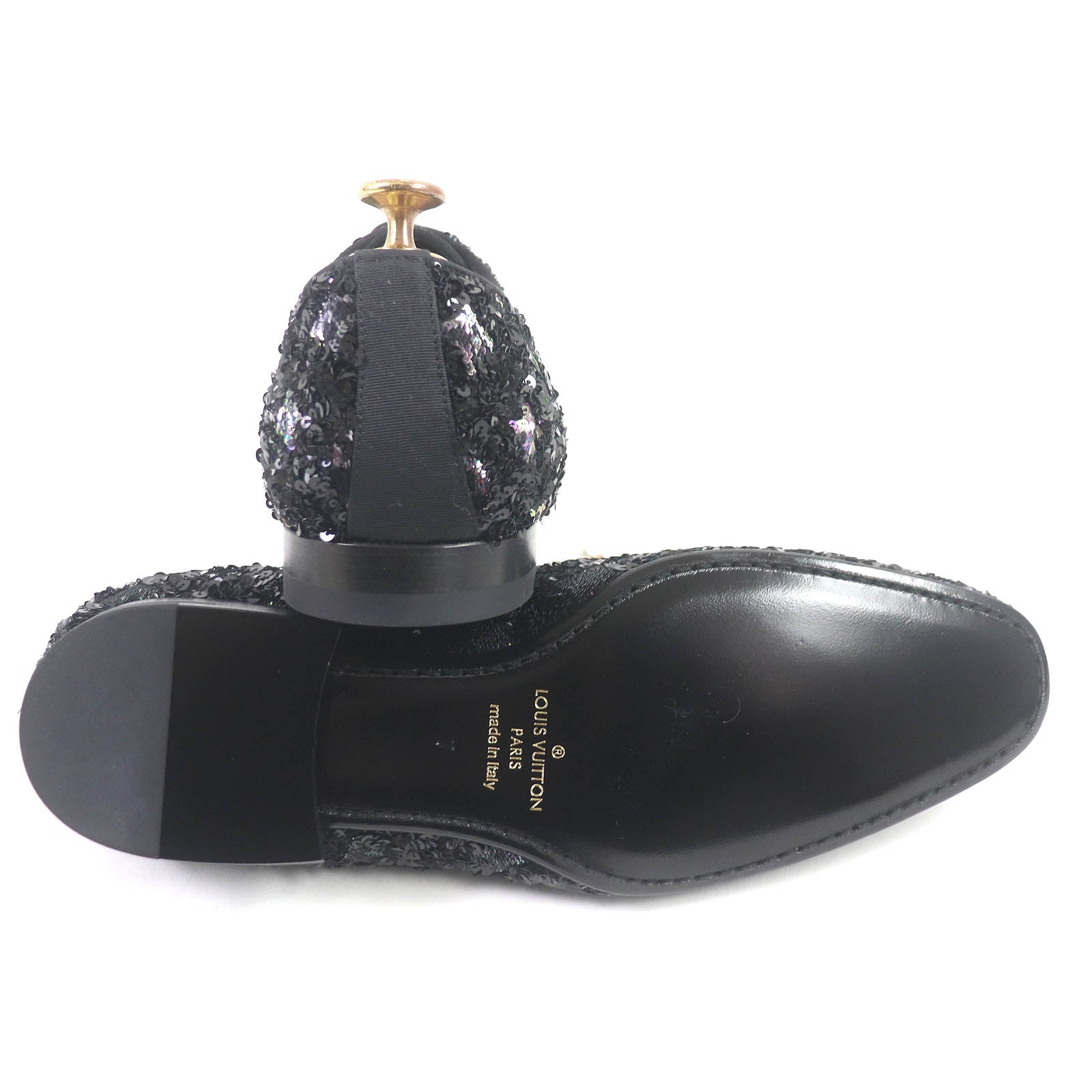 Louis Vuitton Monogram Sequin Leather Dress Shoes