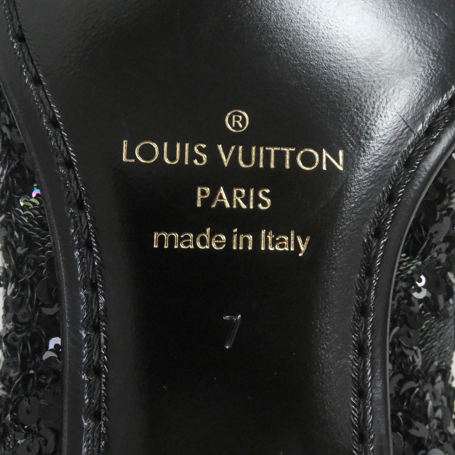 Louis Vuitton Monogram Sequin Leather Dress Shoes