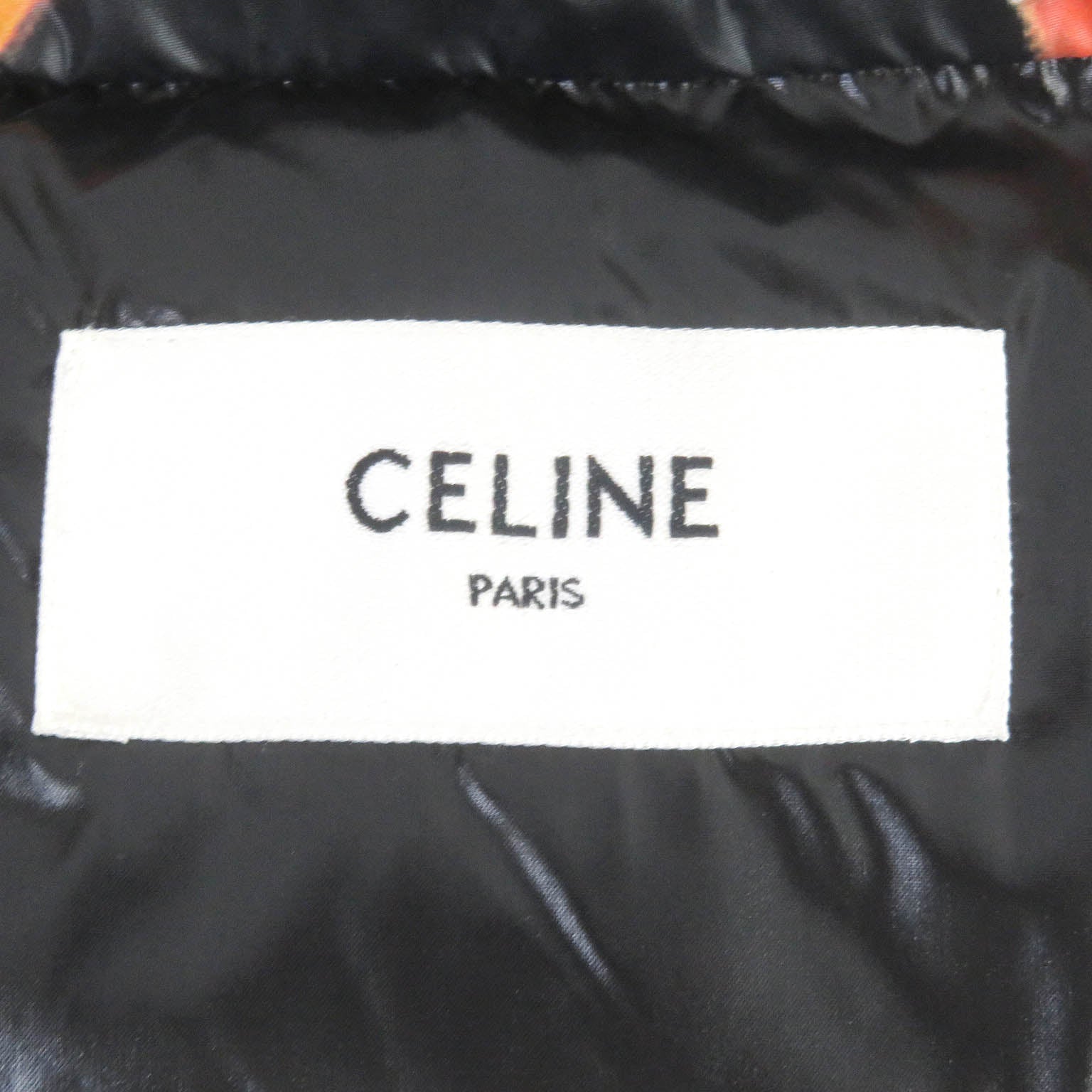 Celine Nylon Padded Puffy Jacket Orange