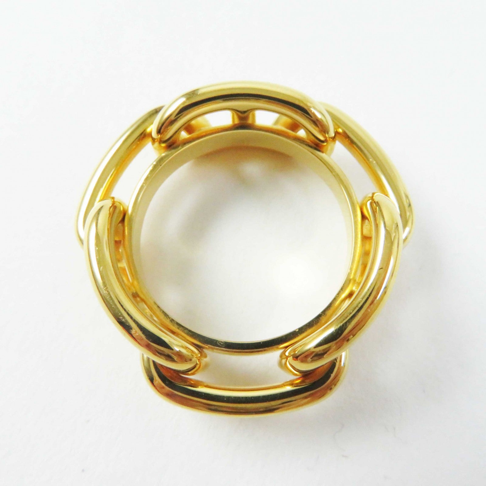 Hermes Gold Plated Scarf Ring