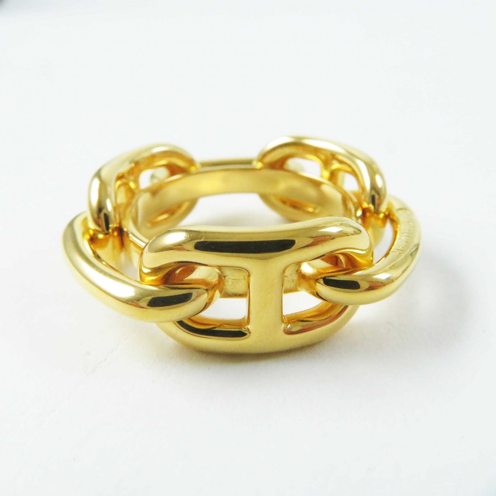 Hermes Gold Plated Scarf Ring