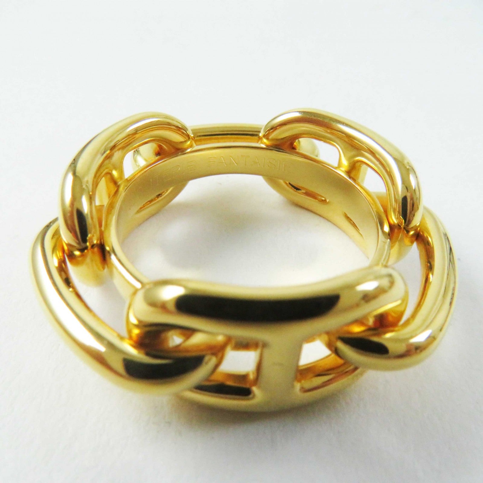 Hermes Gold Plated Scarf Ring